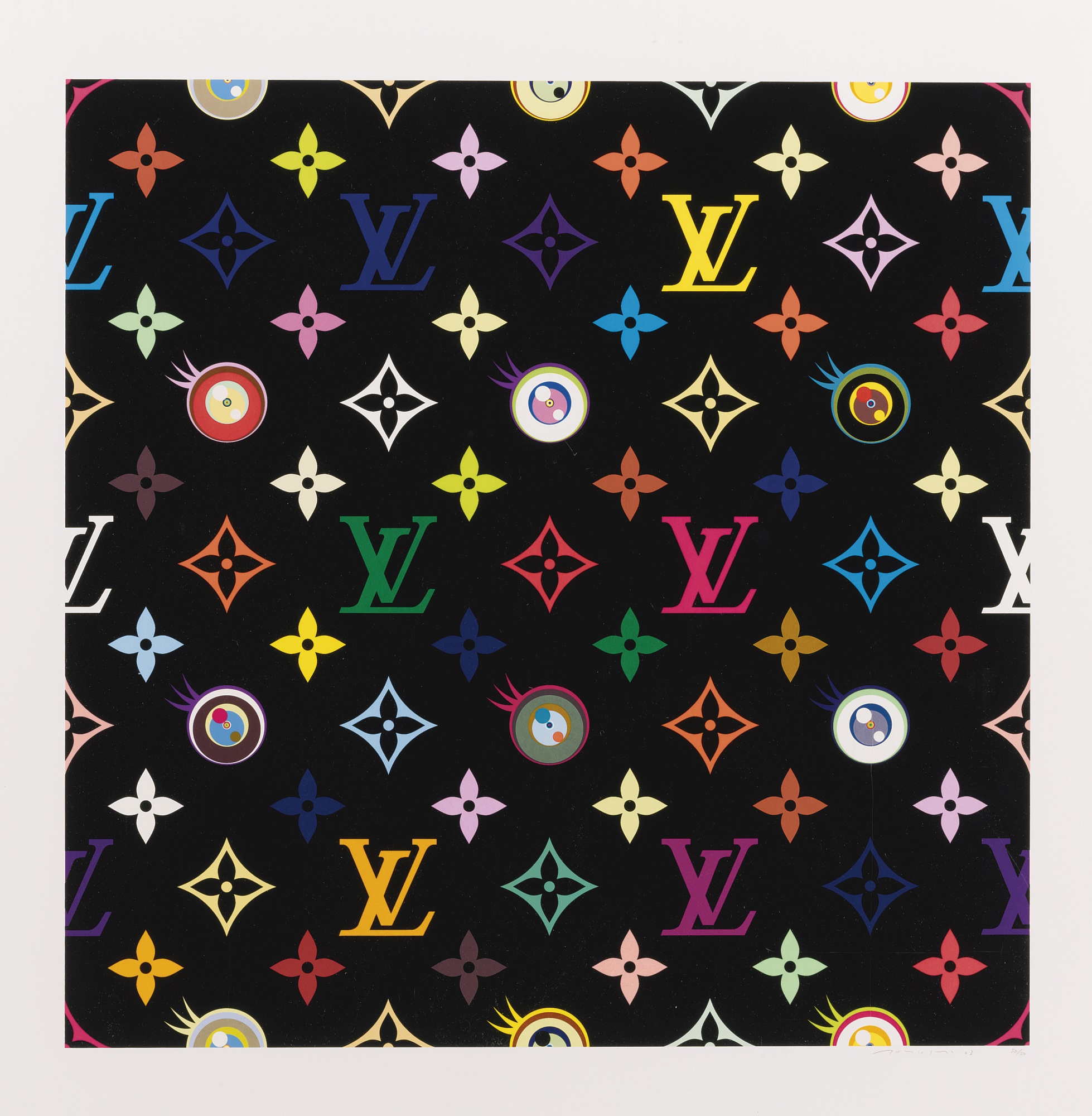 Takashi Murakami - Louis Vuitton eye love superflat black