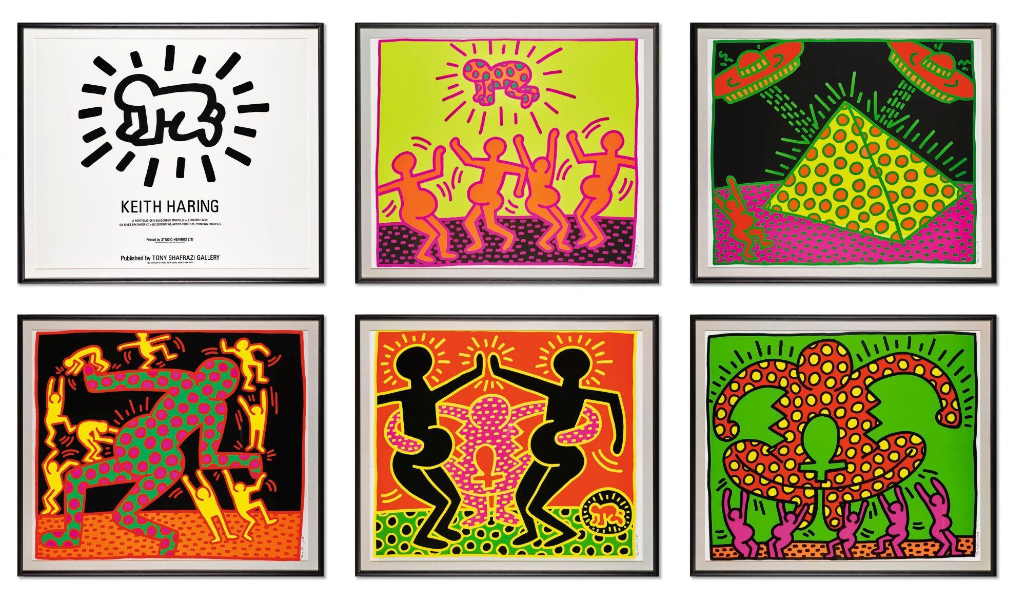 Keith Haring - Untitled 1-5 (L. pp. 30-33)