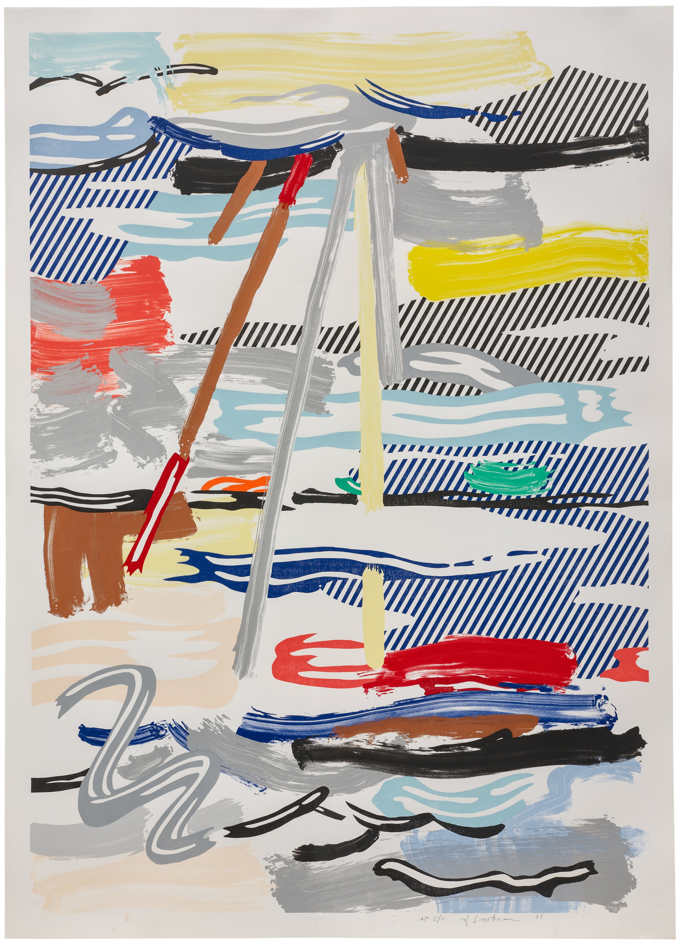 Roy Lichtenstein - Sunshine Through the Clouds, from Landscape Series (G. 1258, C. 216)