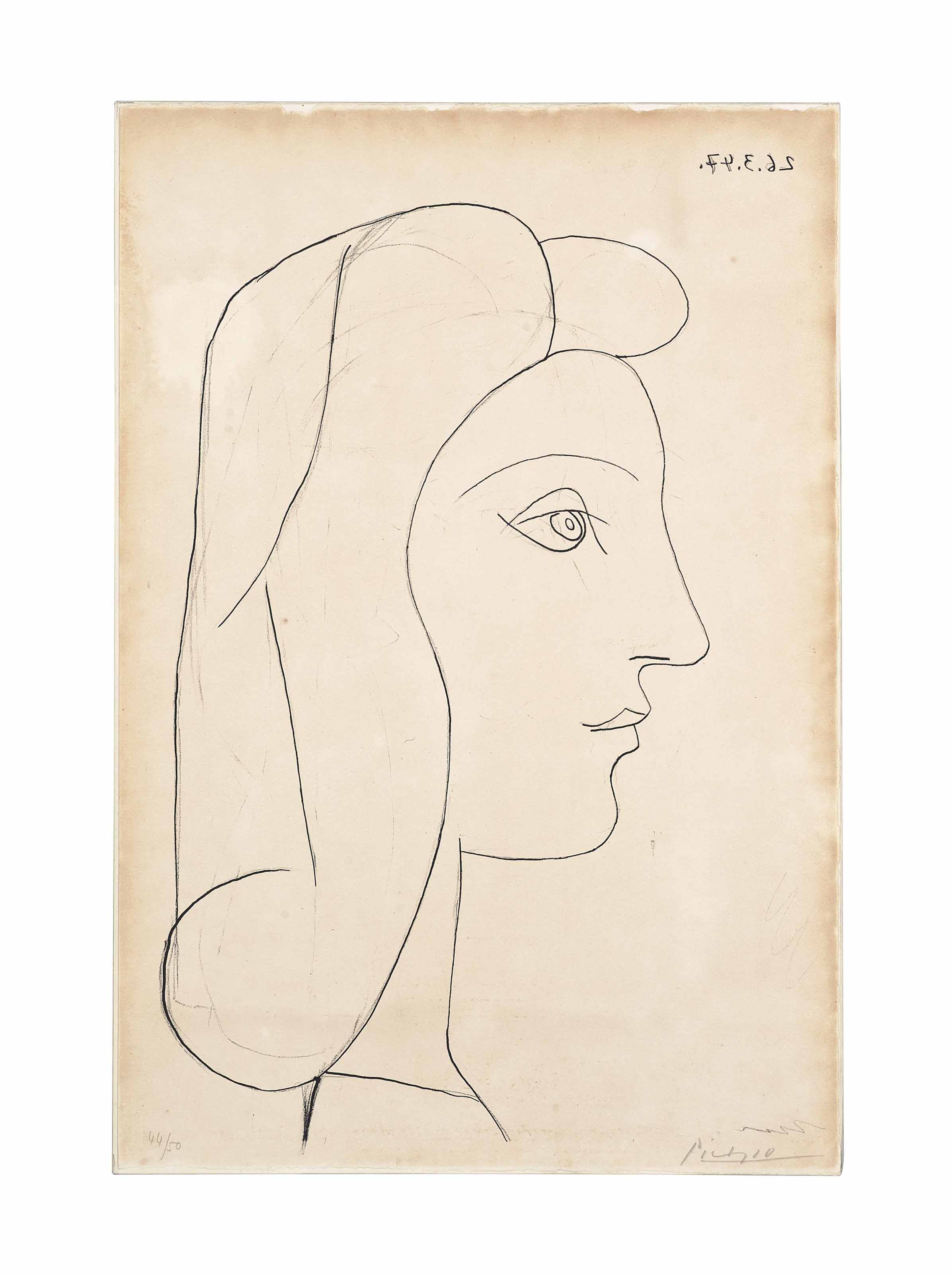 Pablo Picasso - Profil de Femme