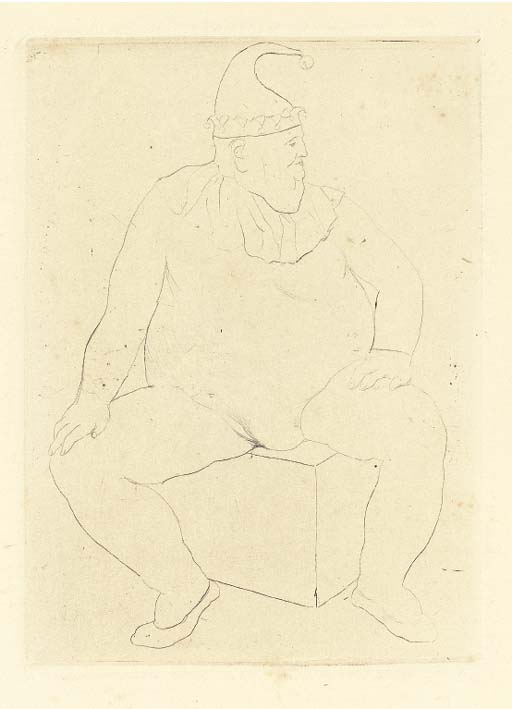 Pablo Picasso - Le Saltimbanque au Repos, plate X from La Suite des Saltimbanques