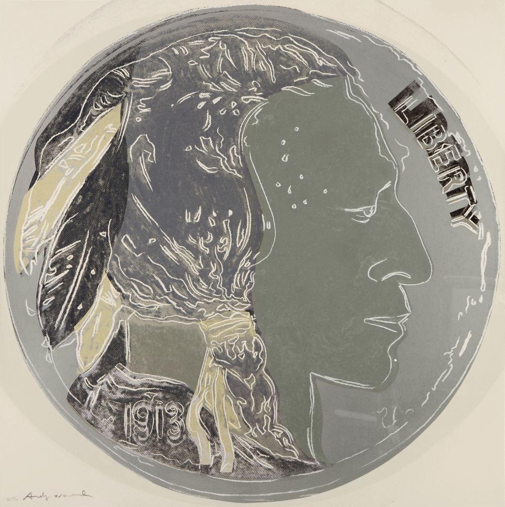 Andy Warhol - Indian Head Nickel, from Cowboys and Indians