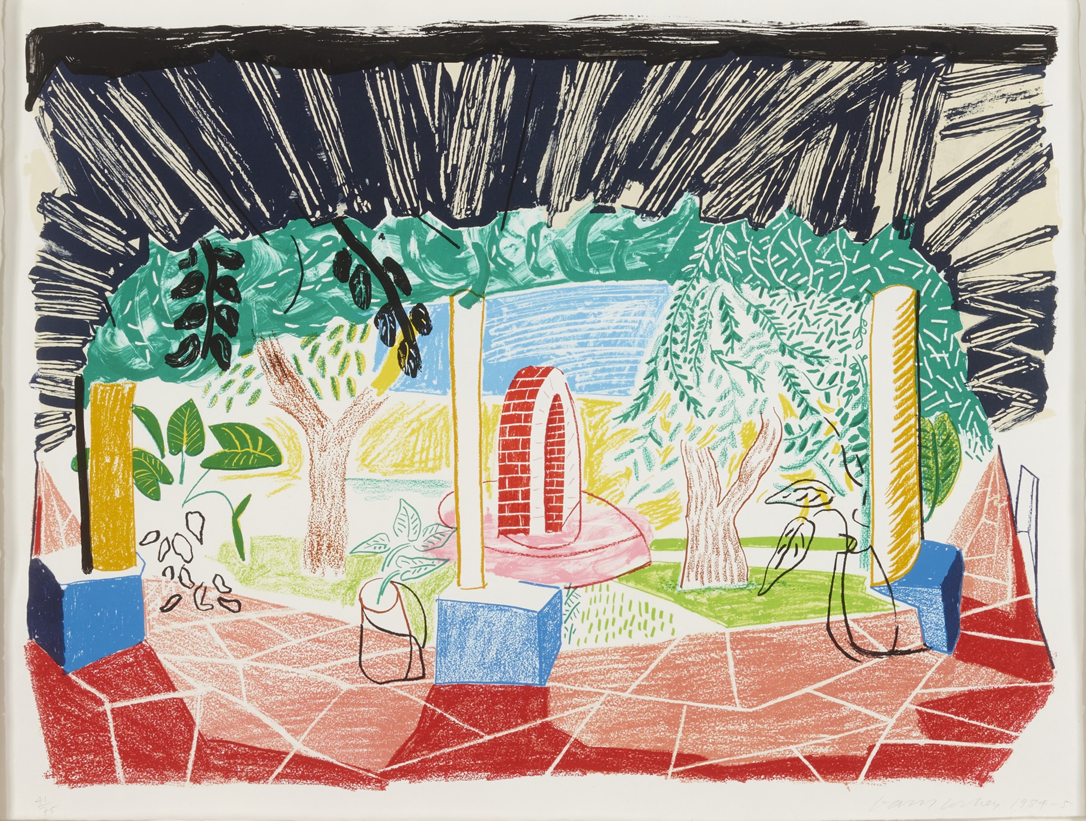 David Hockney - Views of Hotel Well I (from the Moving Focus series)