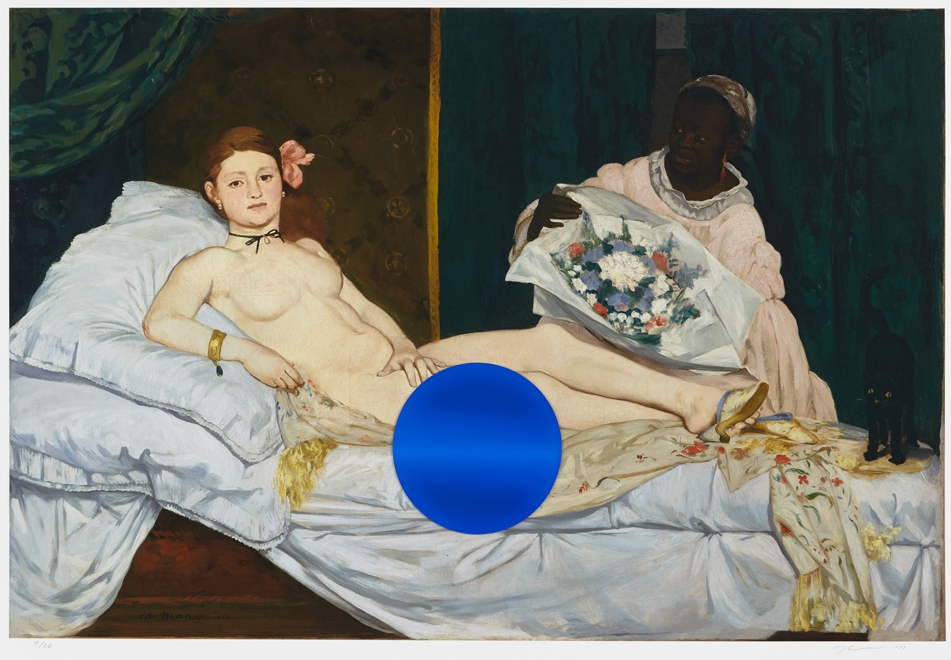 Jeff Koons - Gazing Ball (Manet Olympia)
