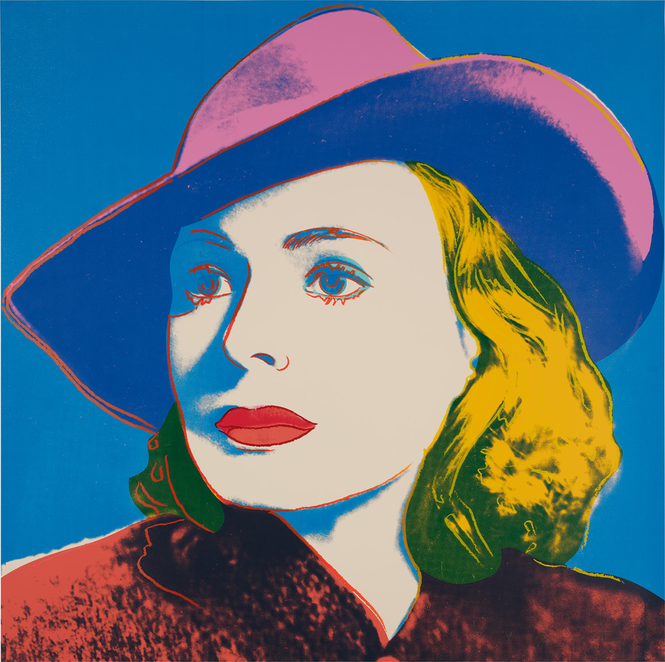 Andy Warhol - With Hat, from Ingrid Bergman (F. & S. 315)