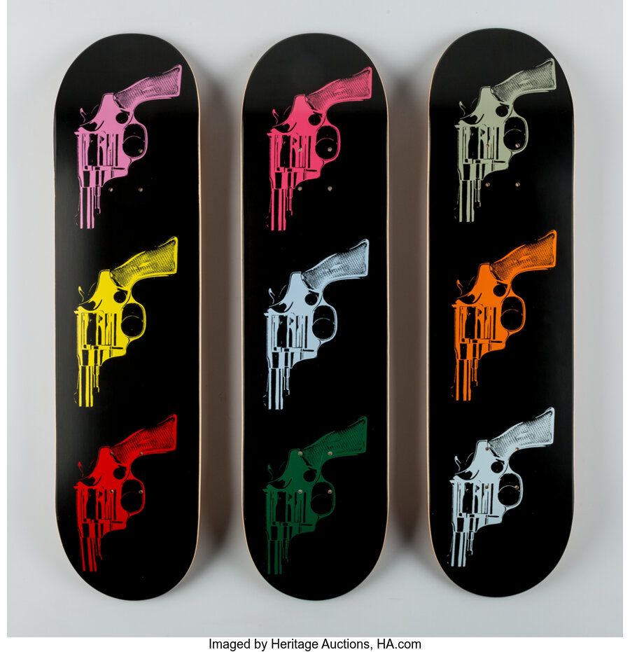 Andy Warhol - Guns, triptych