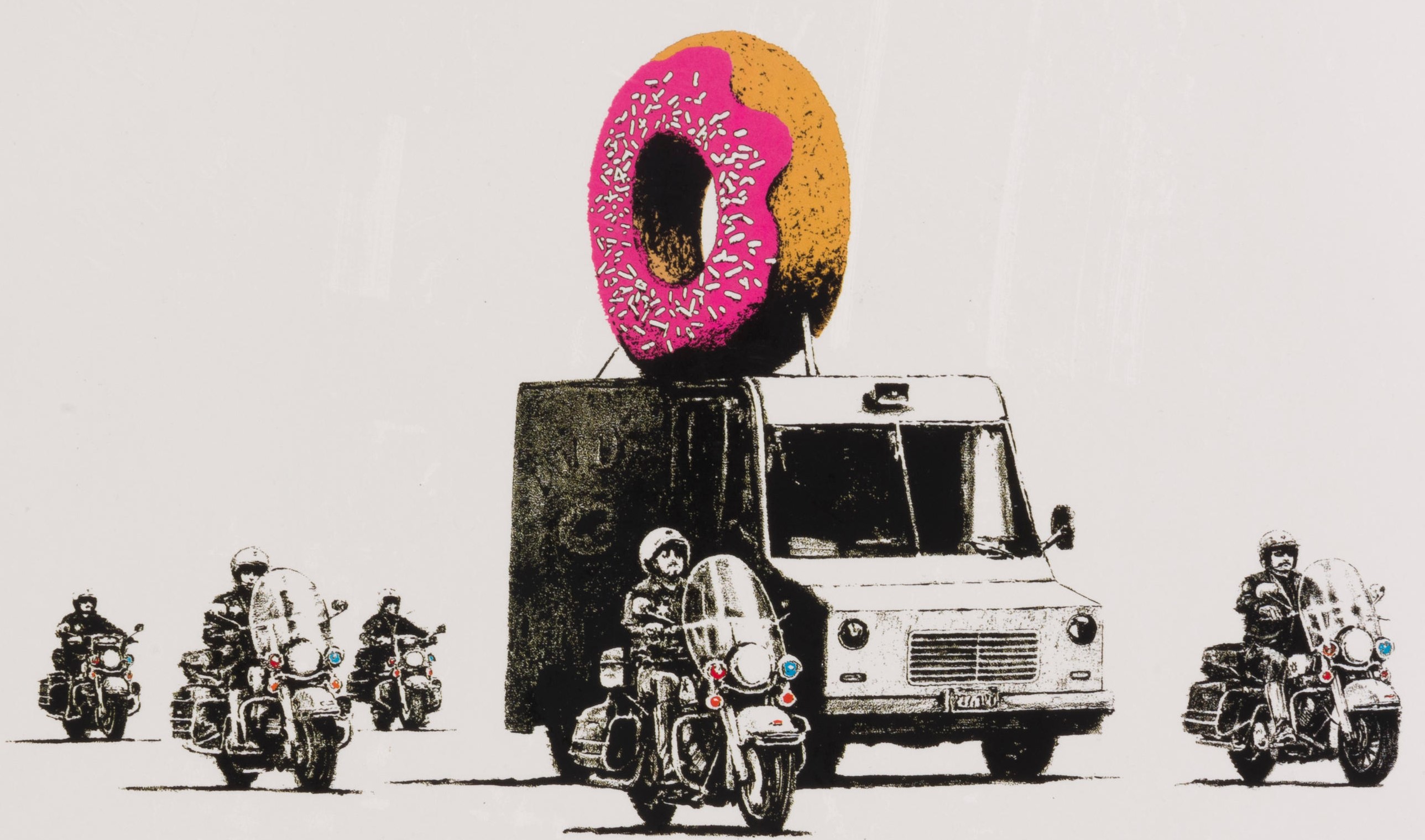 Banksy - Strawberry Donut (after)