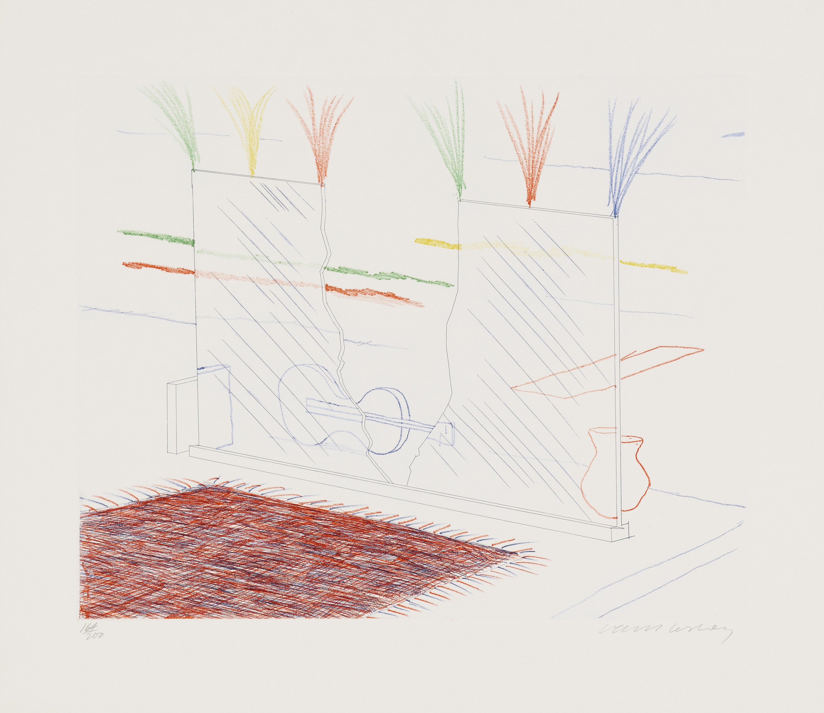 David Hockney - On It May Stay His Eye (from The Blue Guitar portfolio)
