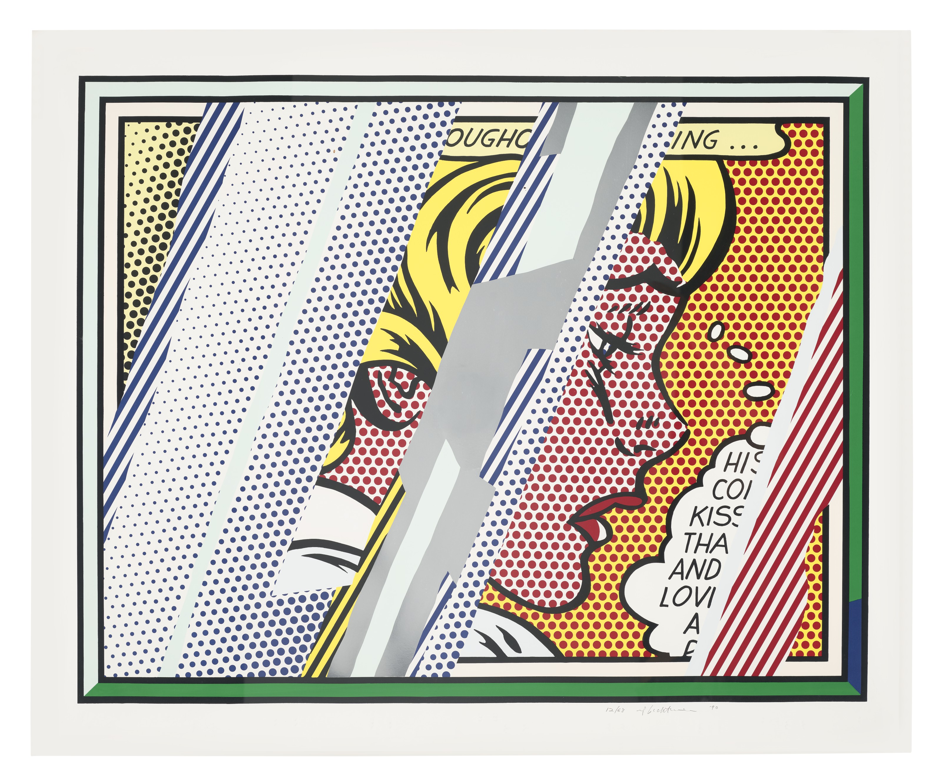Roy Lichtenstein - Reflections on Girl, from Reflections series
