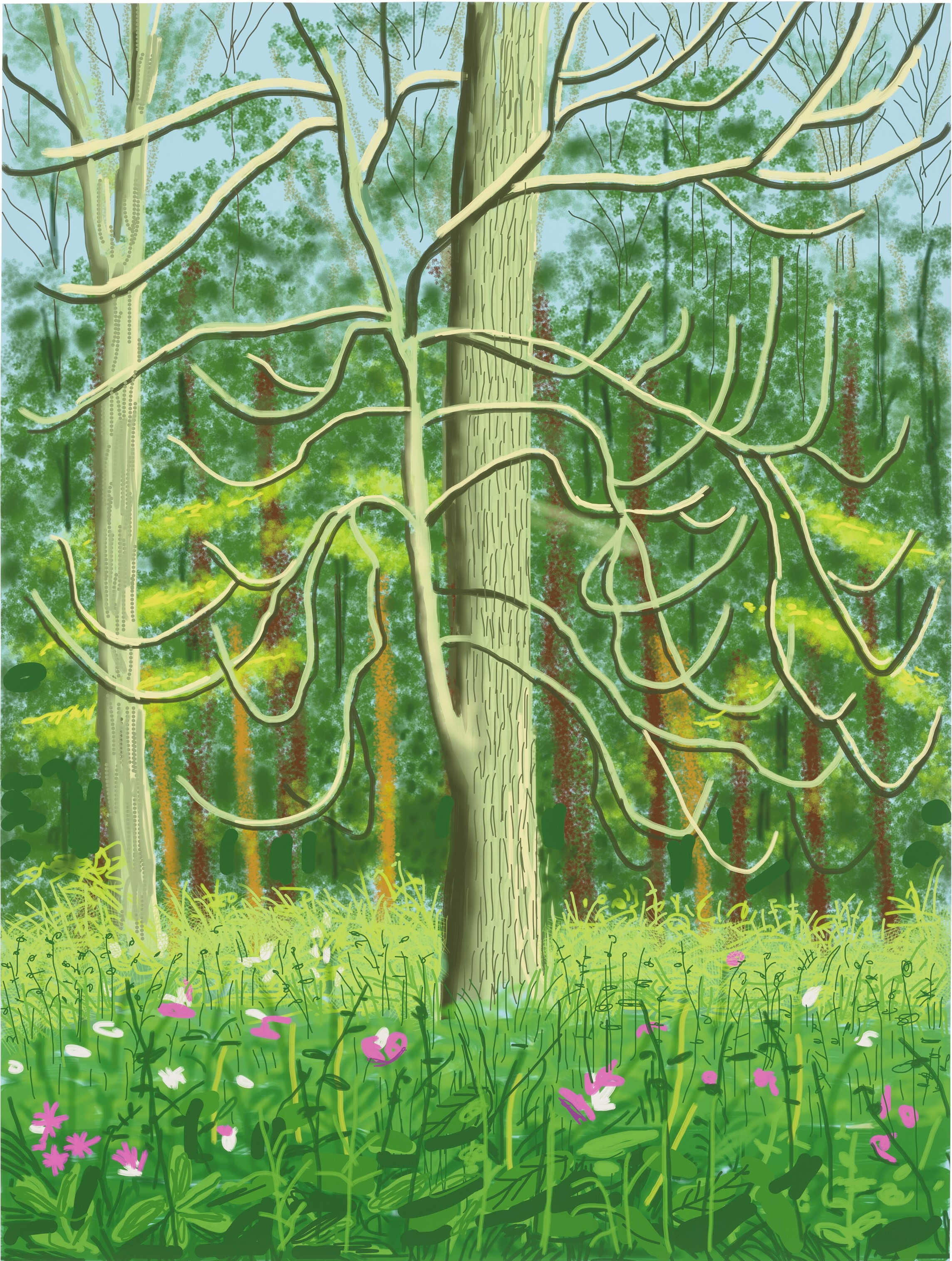 David Hockney - The Arrival of Spring in Woldgate, East Yorkshire in 2011 (twenty eleven) - 4 May