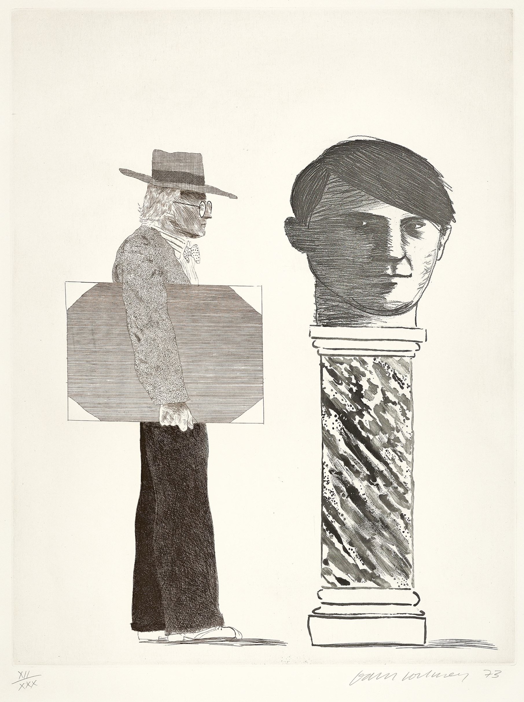David Hockney - The Student: Homage to Picasso