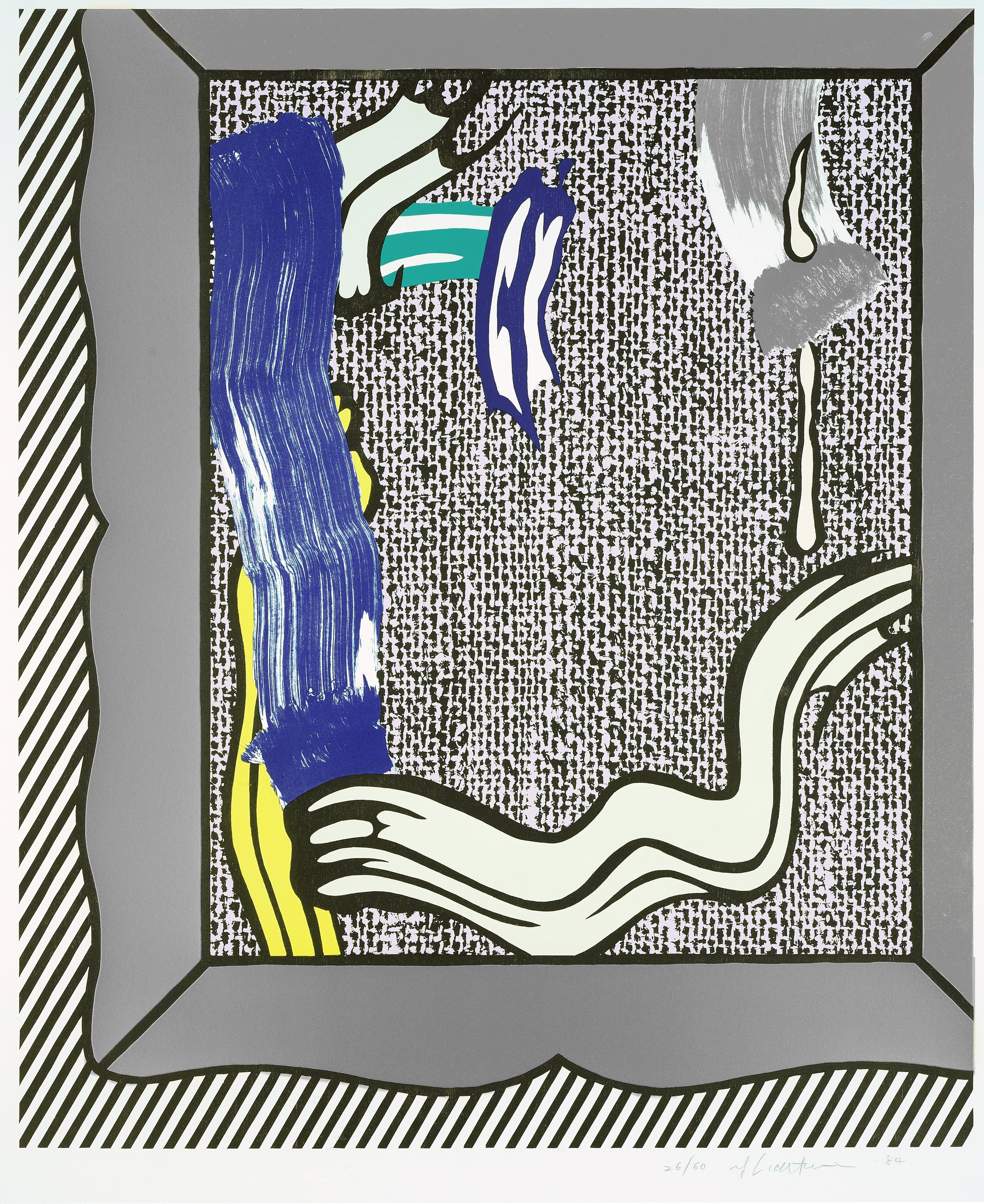 Roy Lichtenstein - Painting on Canvas, from Paintings Series (C. 202)