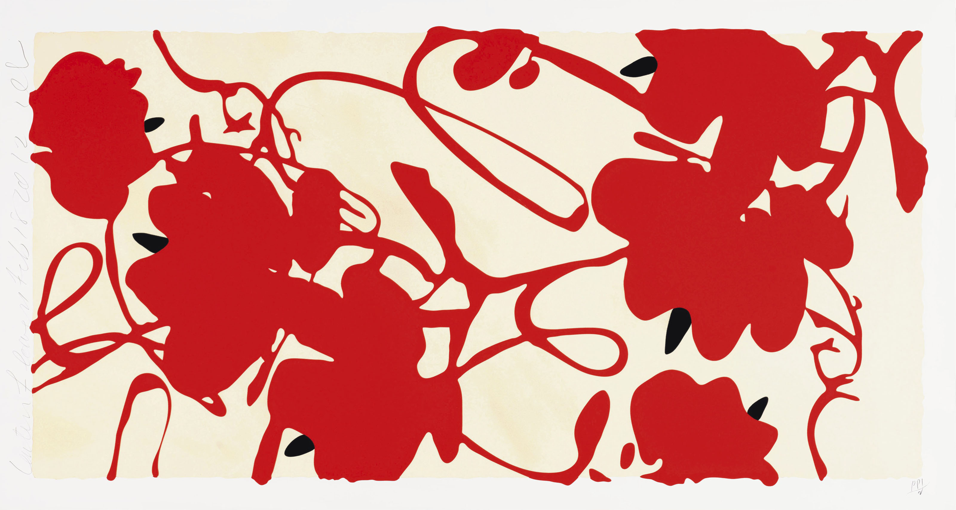 Donald Sultan - Lantern Flowers, Feb 18, 2012
