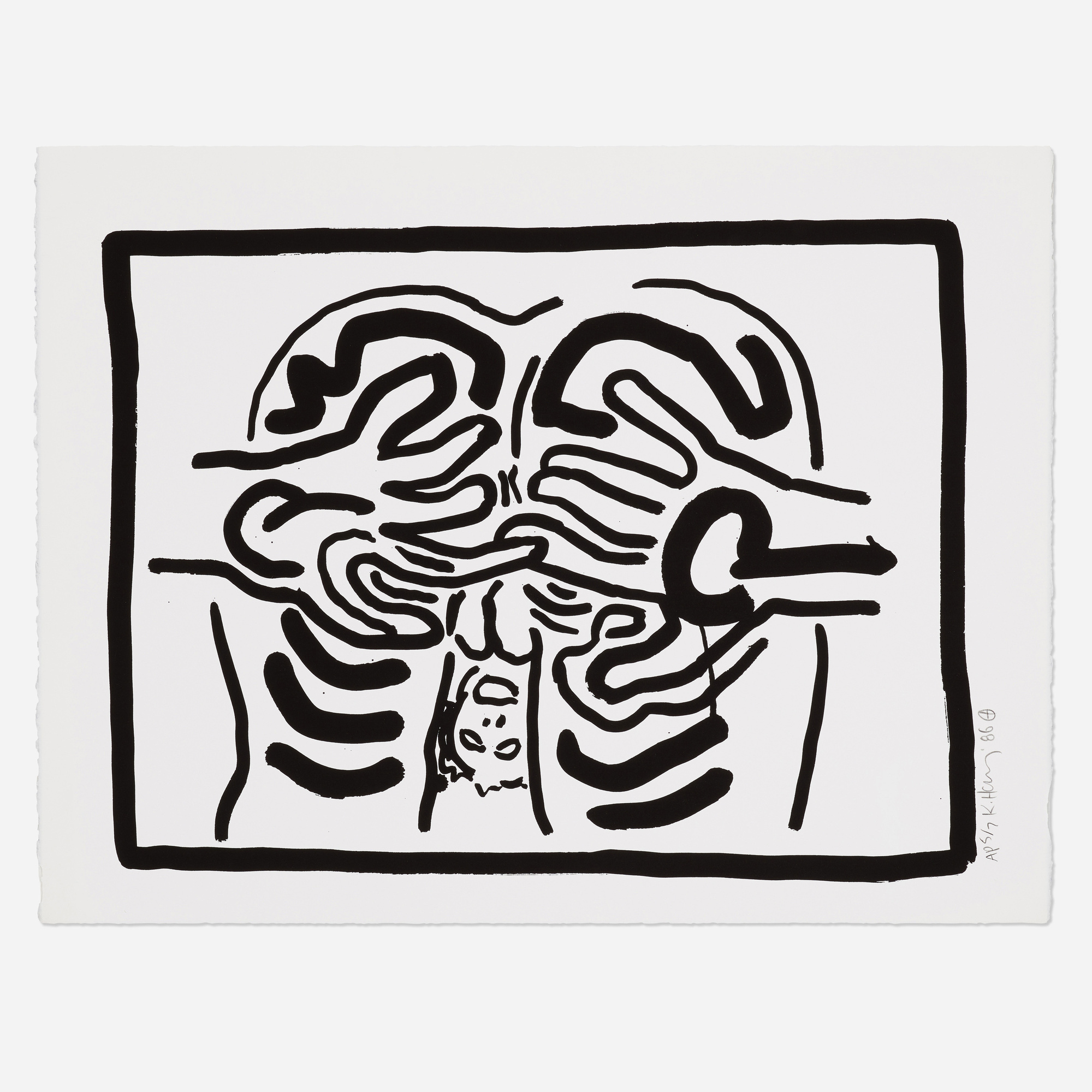 Keith Haring - Untitled (from the Bad Boys portfolio)