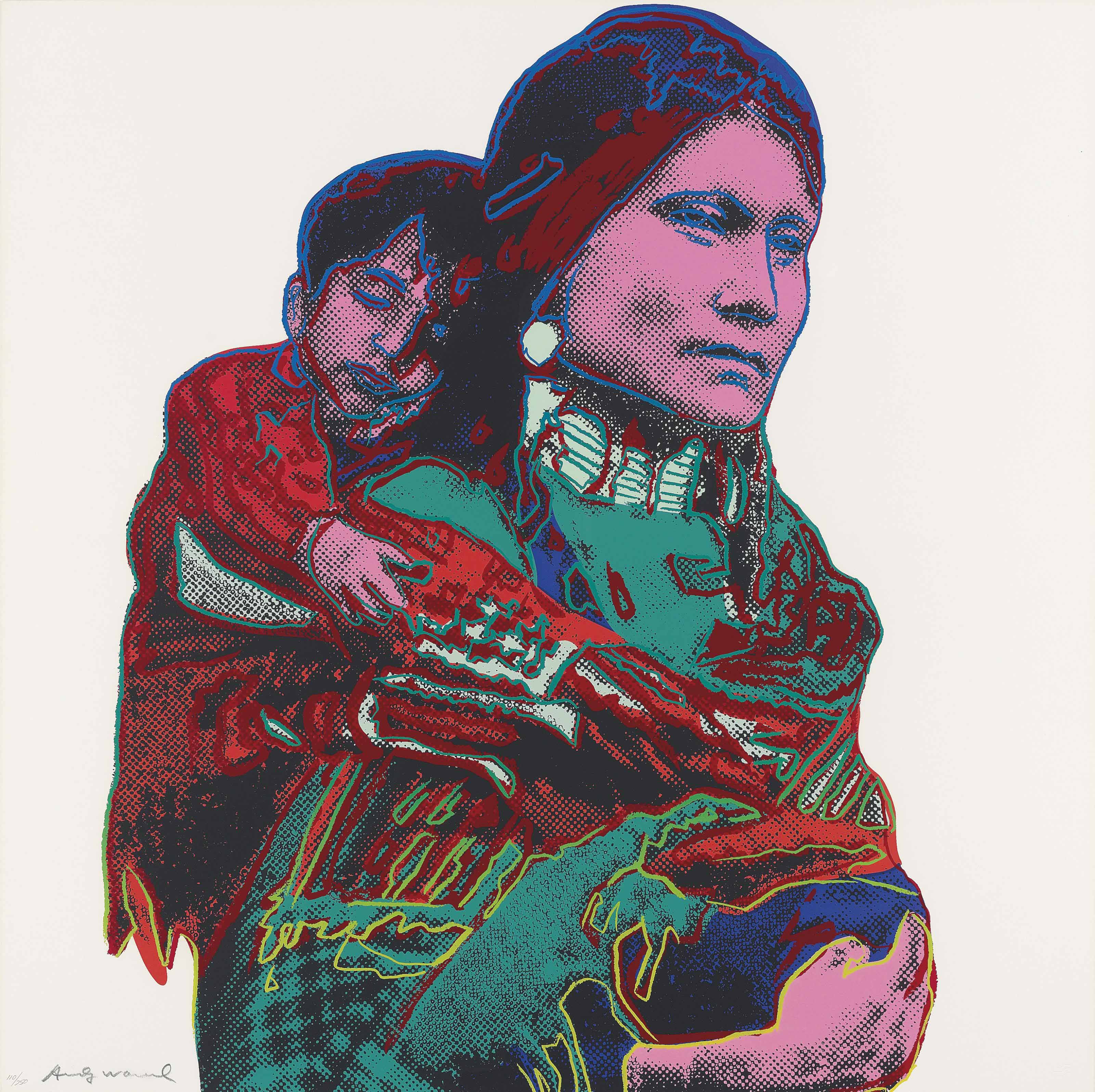 Andy Warhol - Mother and Child, from: Cowboys and Indians