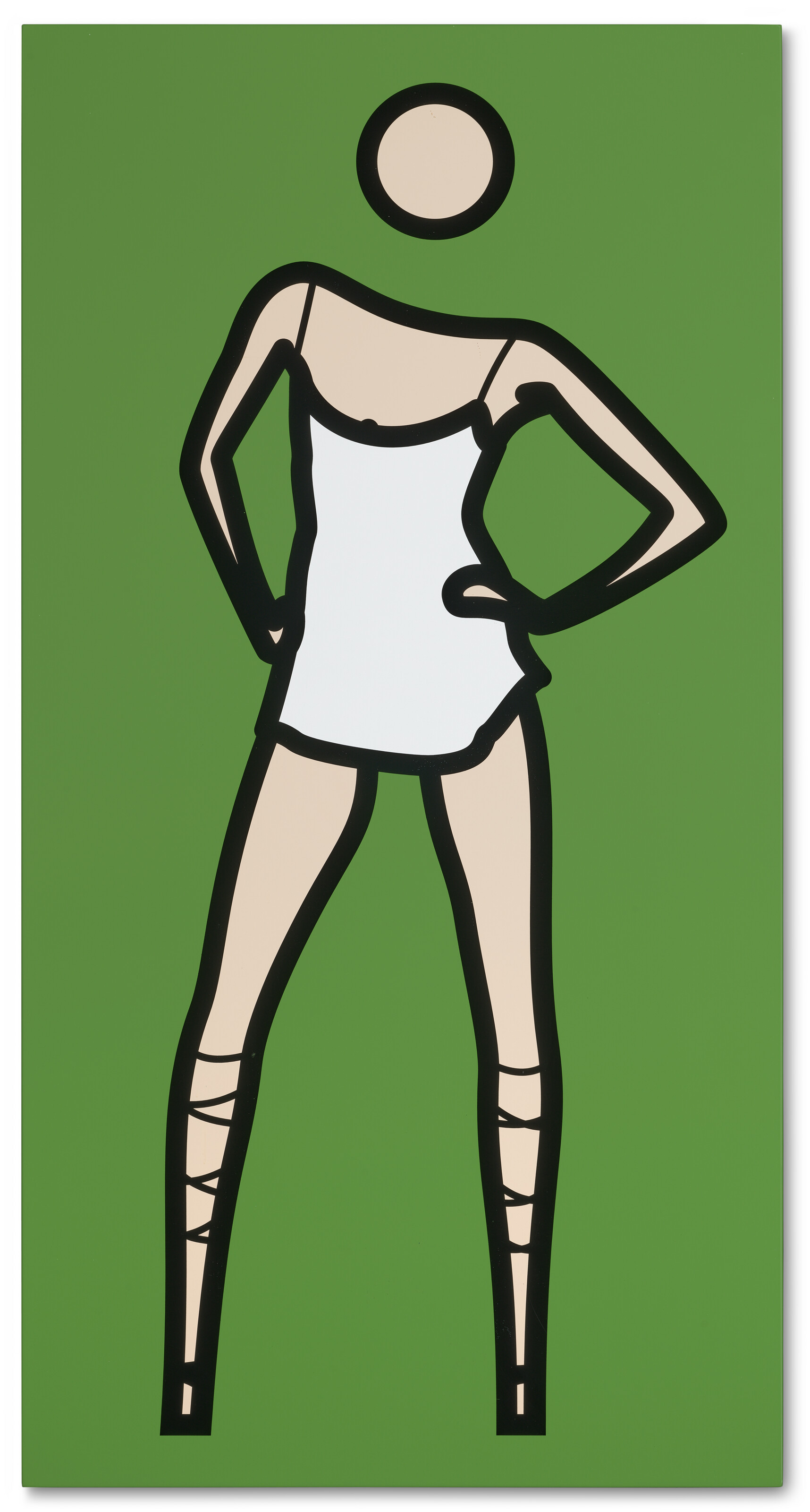 Julian Opie - Shahnoza dancing in white dress, right