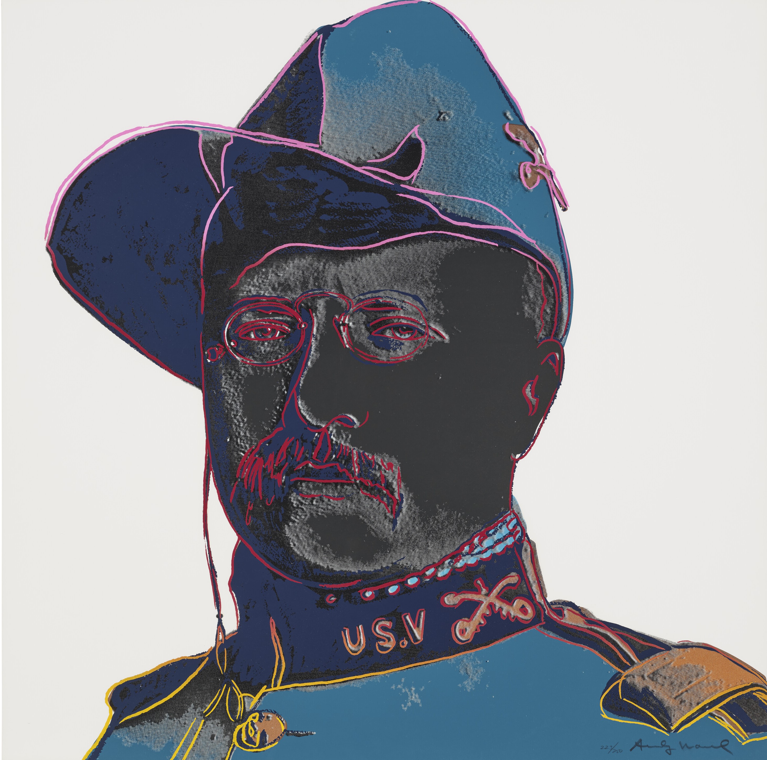 Andy Warhol - Teddy Roosevelt, from Cowboys and Indians