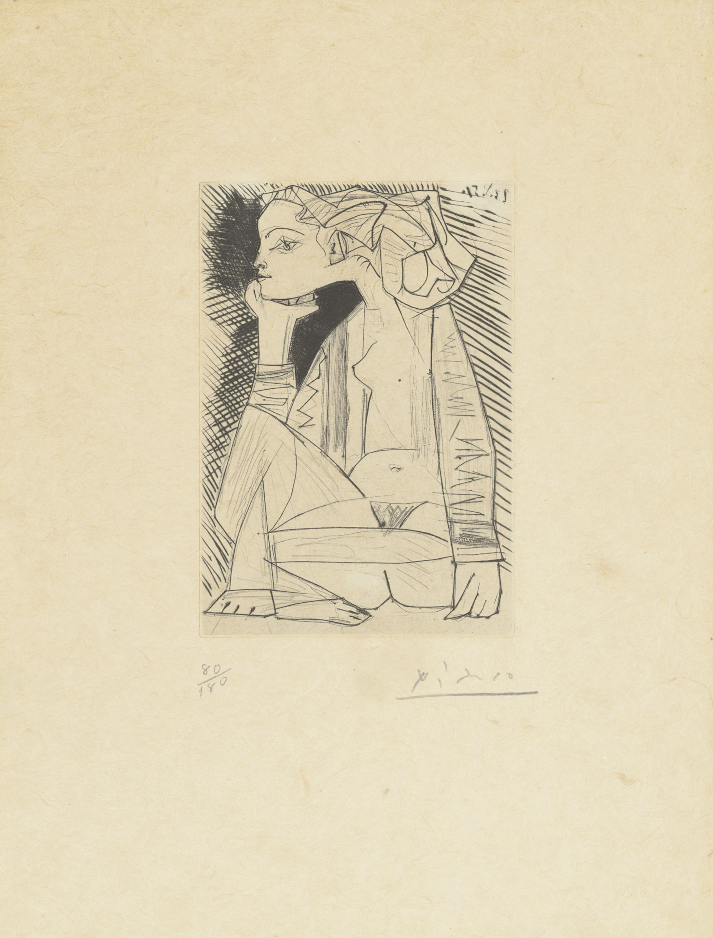 Pablo Picasso - Femme assise en tailleur: Geneviève Laporte