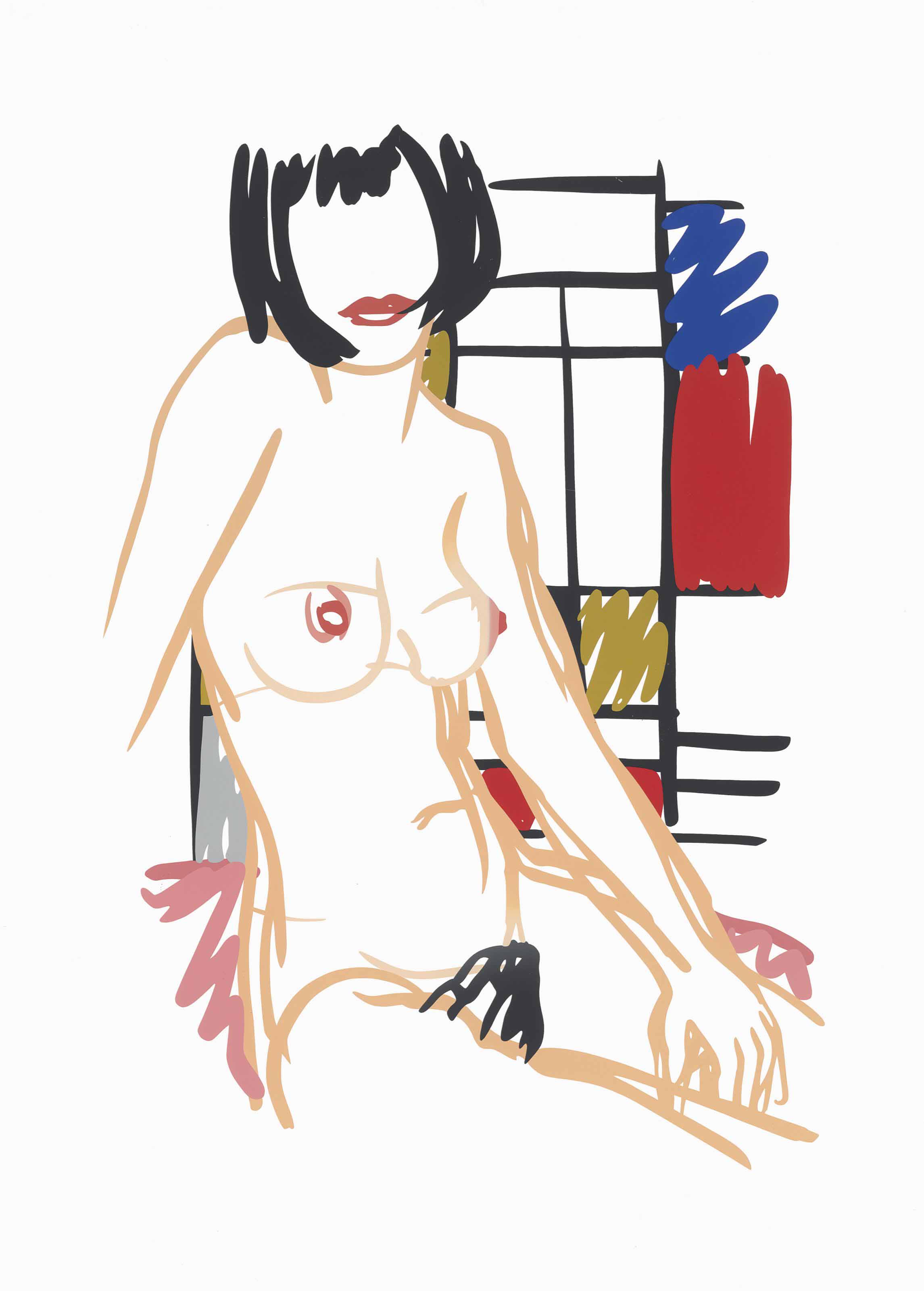 Tom Wesselmann - Monica Sitting with Mondrian