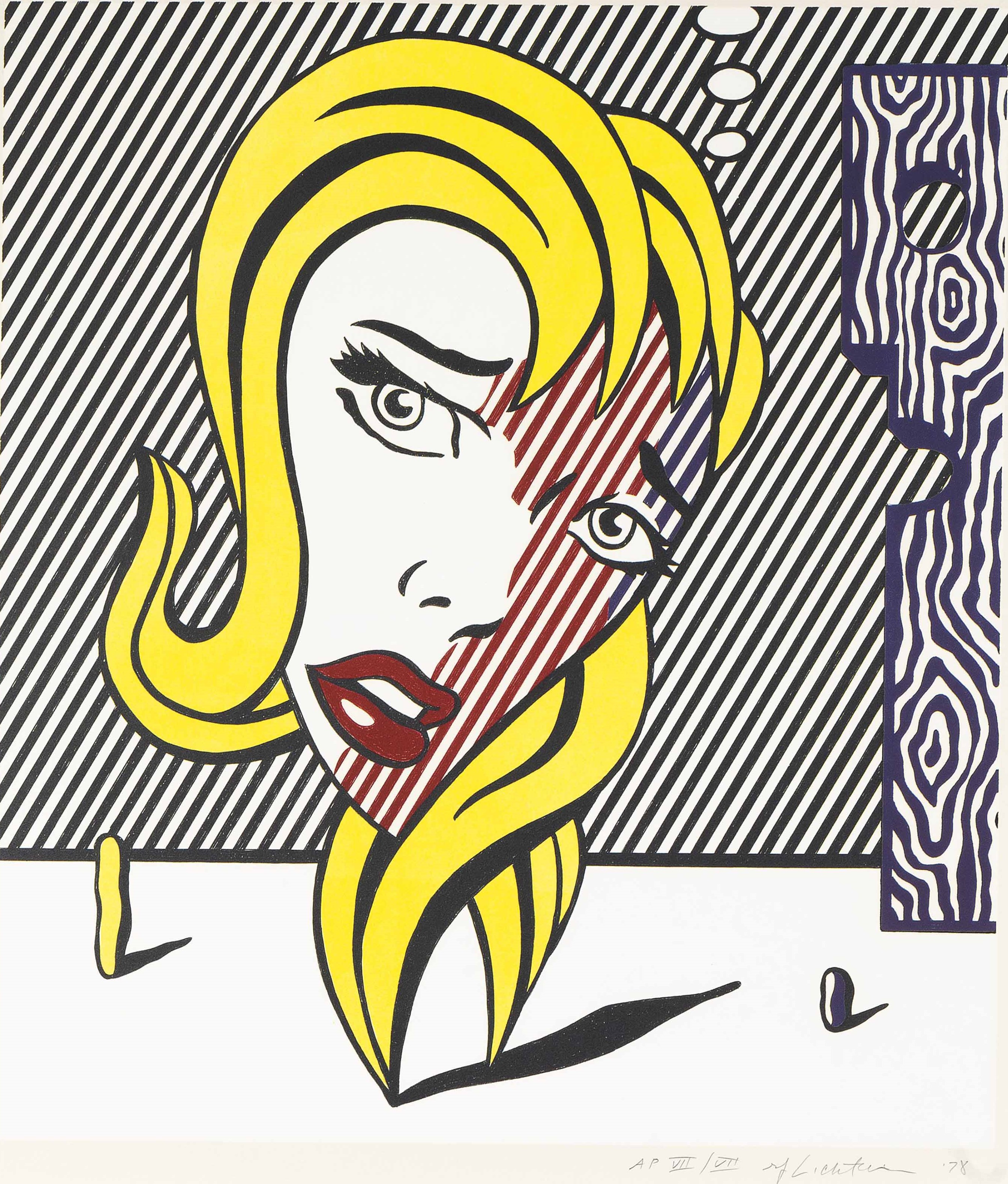 Roy Lichtenstein - Blonde, from The Surrealist Series