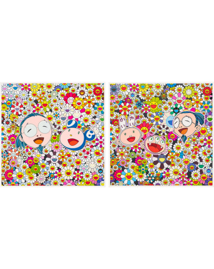 Takashi Murakami - Two works: (i) Me and Mr. DOB; (ii) Kaikai Kiki and Me
