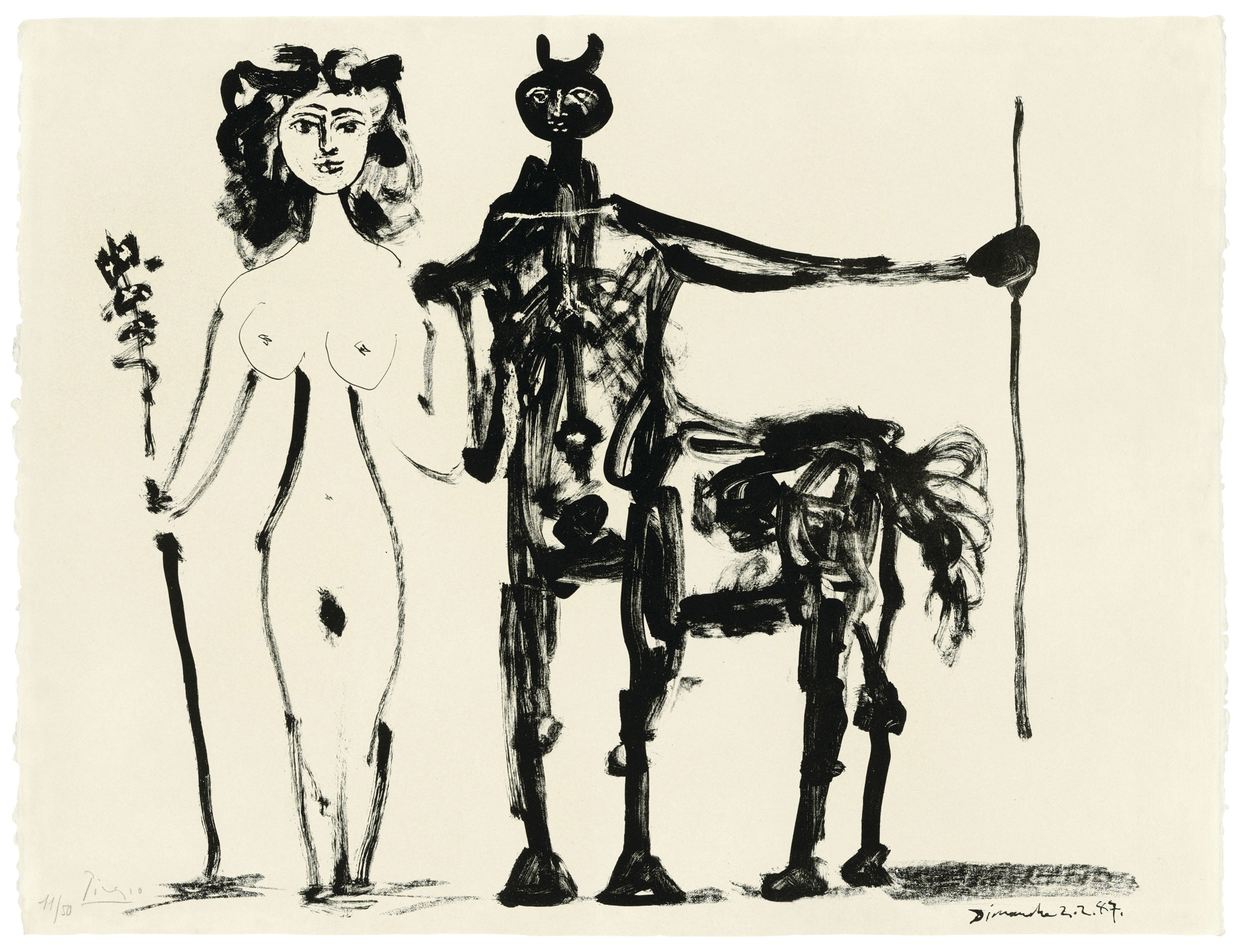 Pablo Picasso - Centaure et bacchante