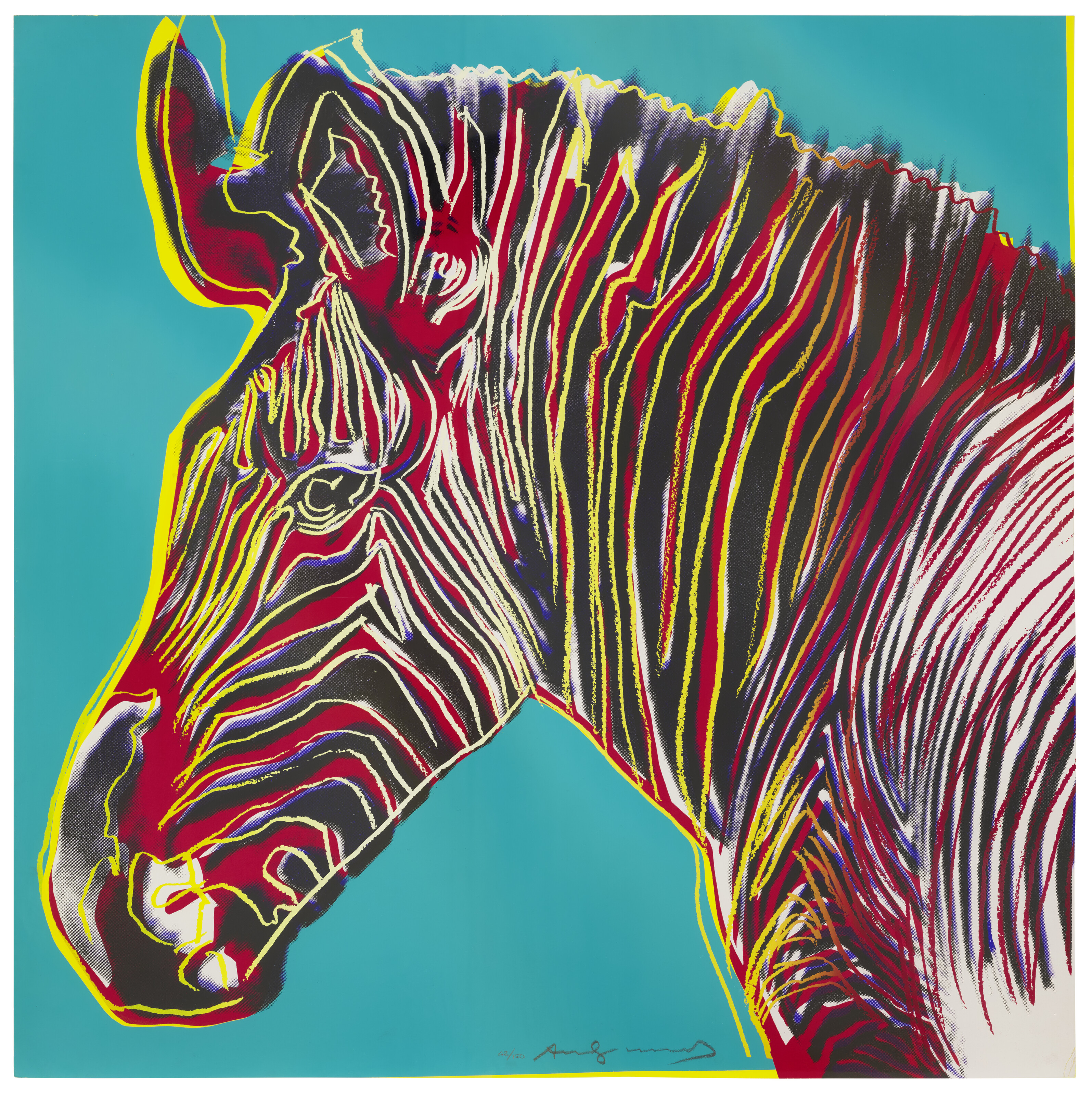 Andy Warhol - Grevy's Zebra, from Endangered Species