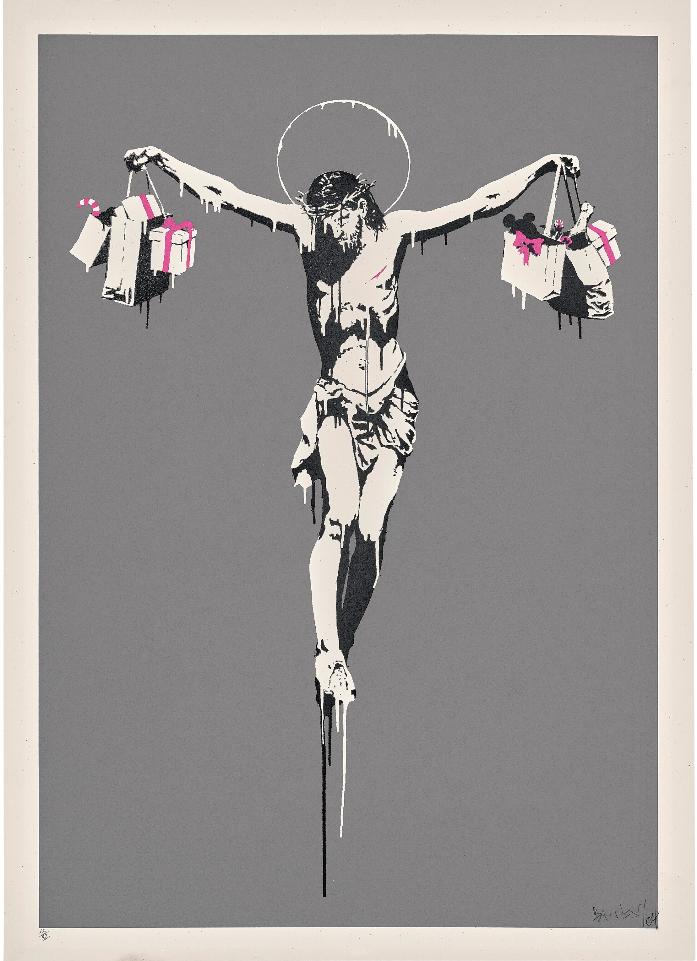 Banksy - Christ with Shopping Bags
