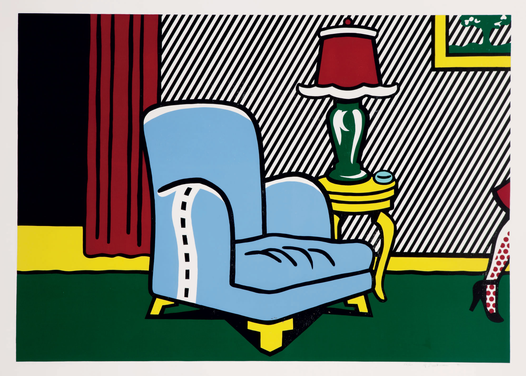 Roy Lichtenstein - La Sortie, from Interior