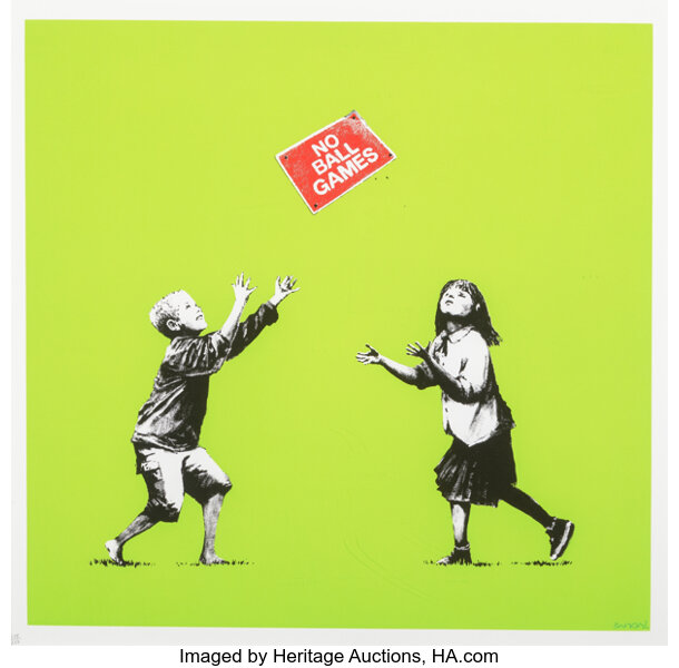 Banksy - No Ball Games (Green)