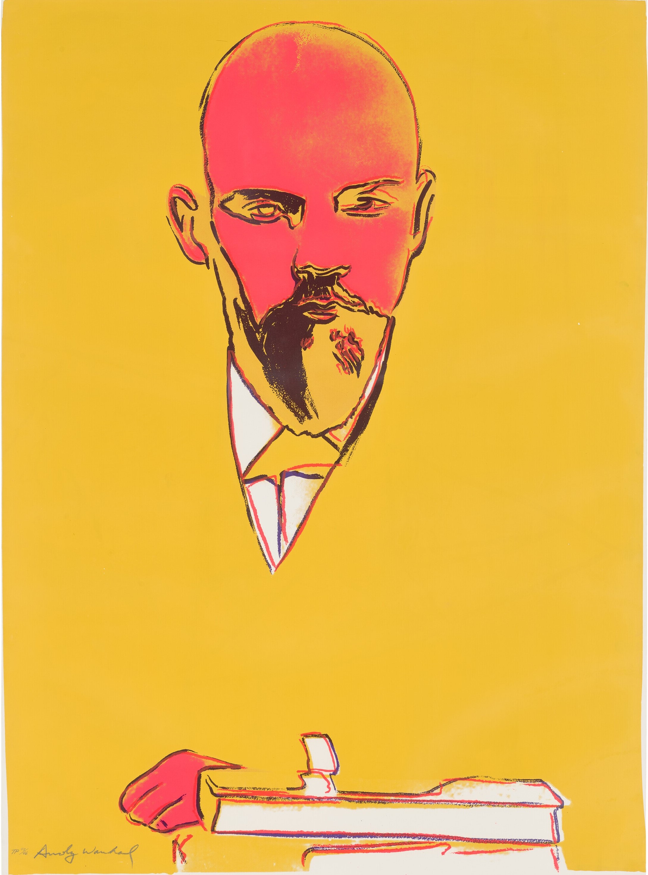 Andy Warhol - Lenin on Yellow Ground
