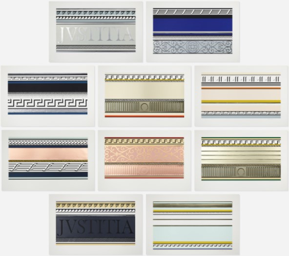 Roy Lichtenstein - Entablature I-VIII, X and XA (ten works)