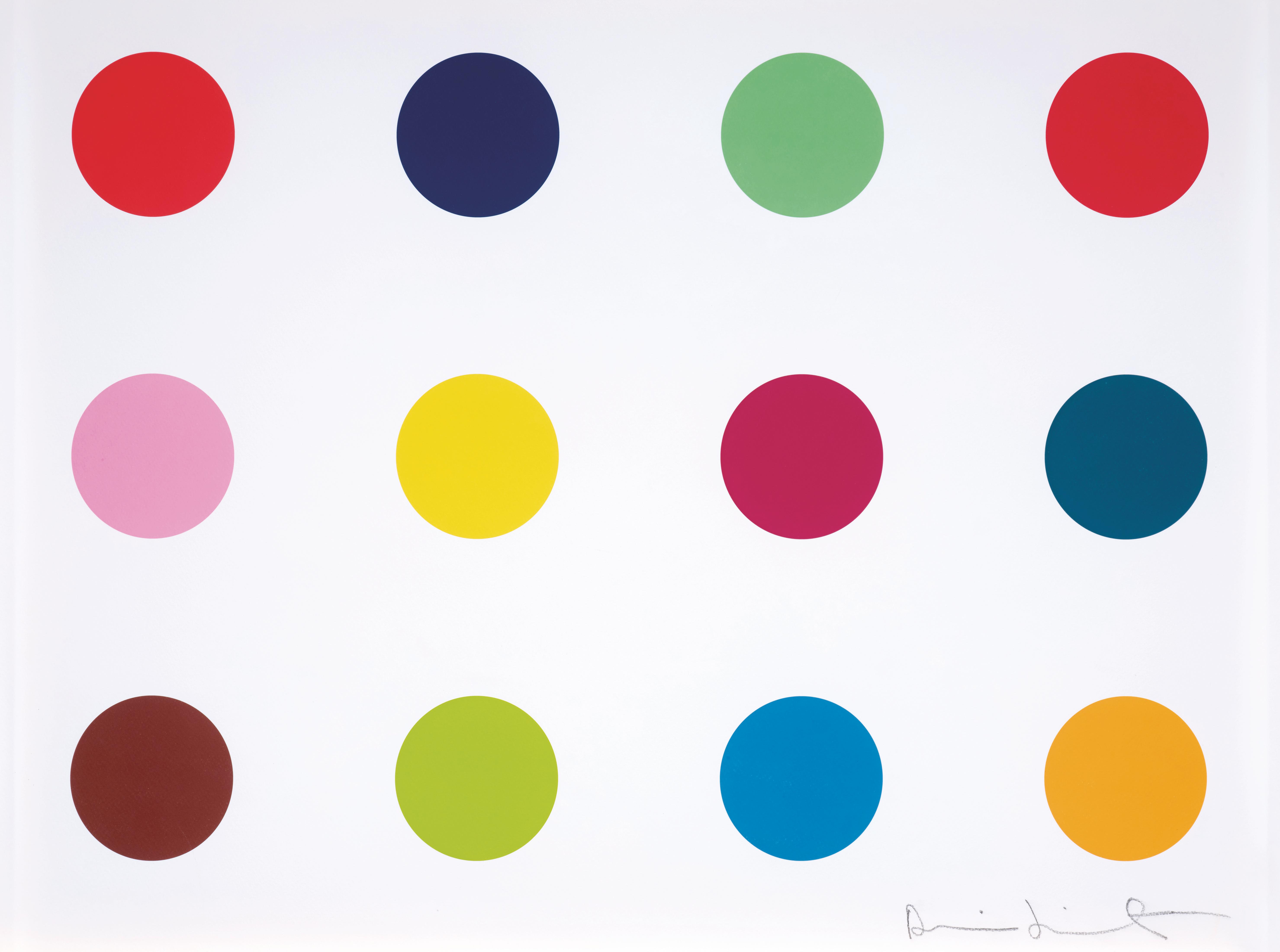 Damien Hirst - Methionine (12 four inch spots in 12 different colors)