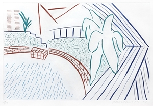 David Hockney - My Pool and Terrace, from 'Eight by Eight to Celebrate the Temporary Contemporary'