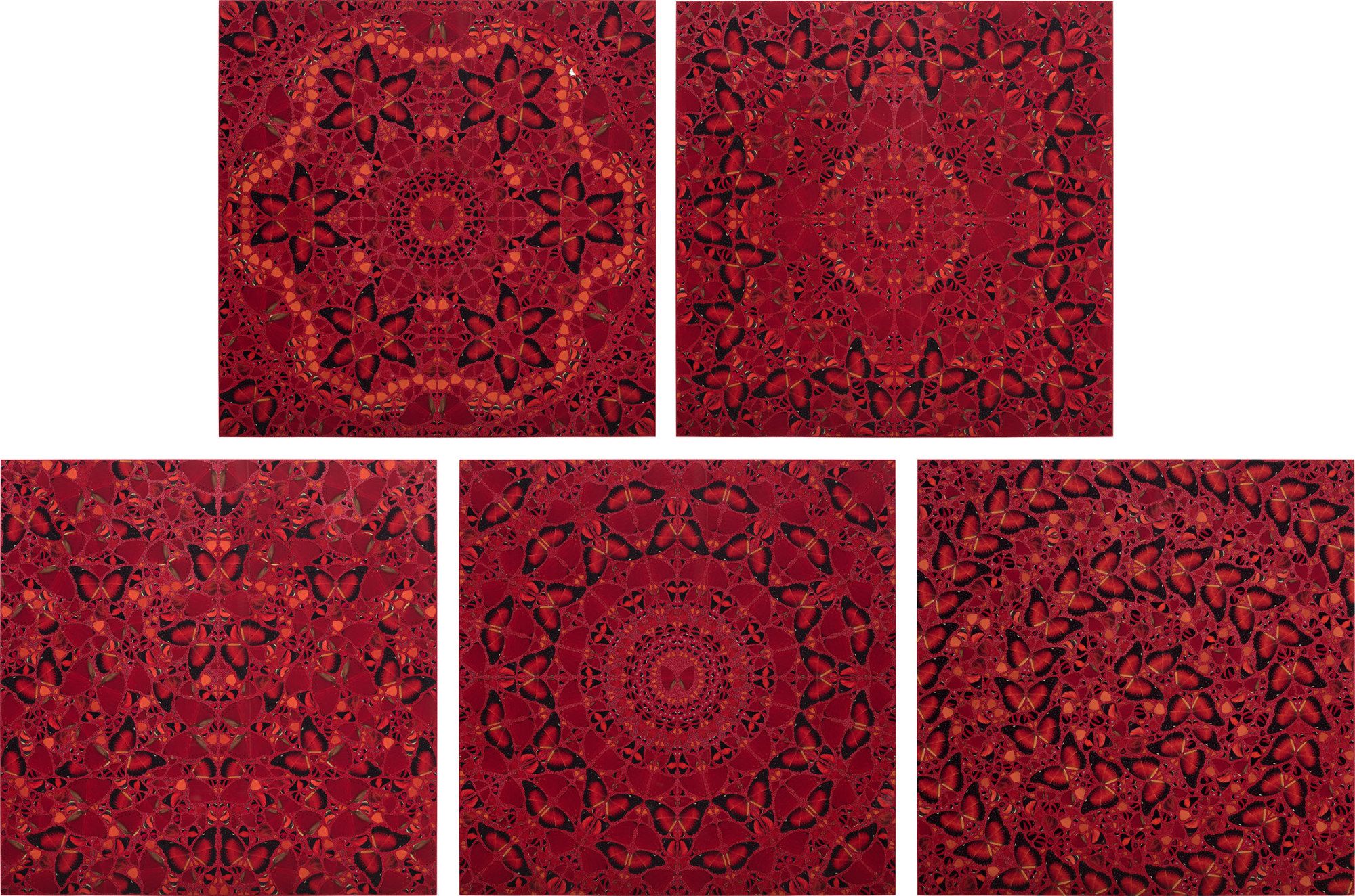 Damien Hirst - Five works: (i) H10-1 Wu Zetian; (ii) H10-2 Nūr Jahān; (iii) H10-3 Theodora; (iv) H10-4 Suiko; (v) H10-5 Ta...