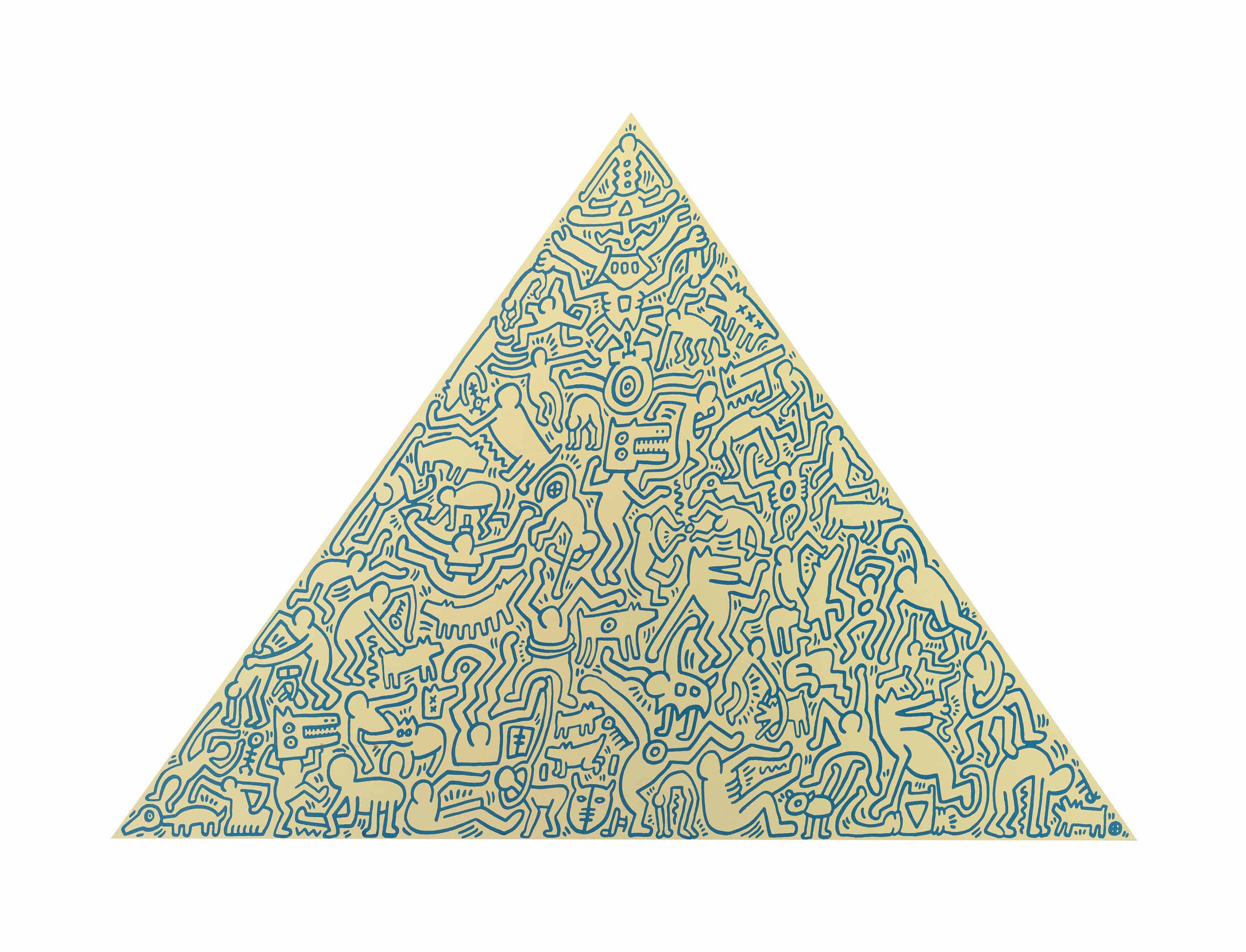 Keith Haring - Pyramid : one plate