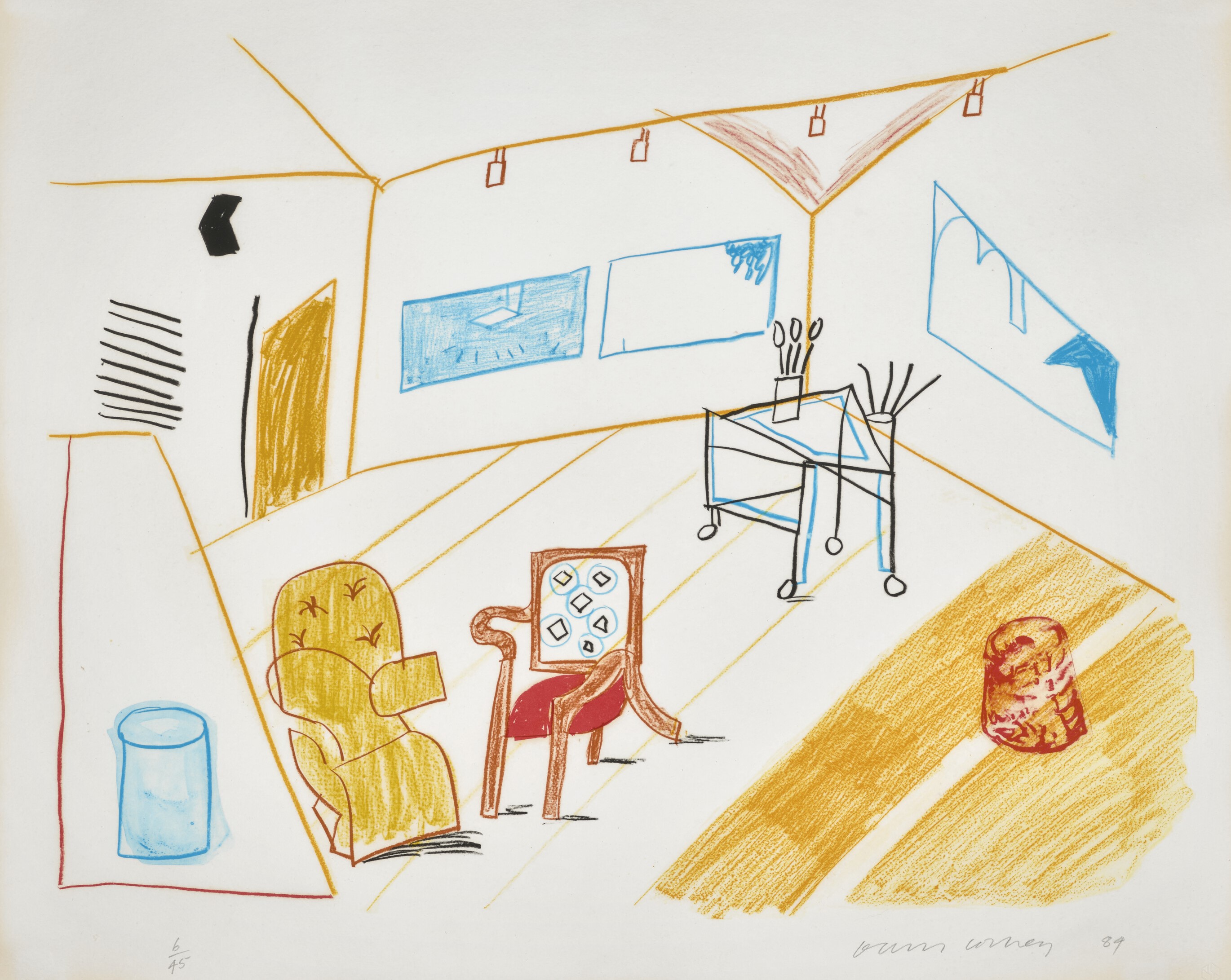 David Hockney - Conversation in the Studio, from Moving Focus