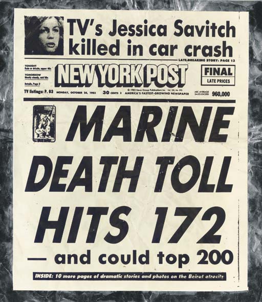 Andy Warhol - New York Post Marine Death Toll Hits 172