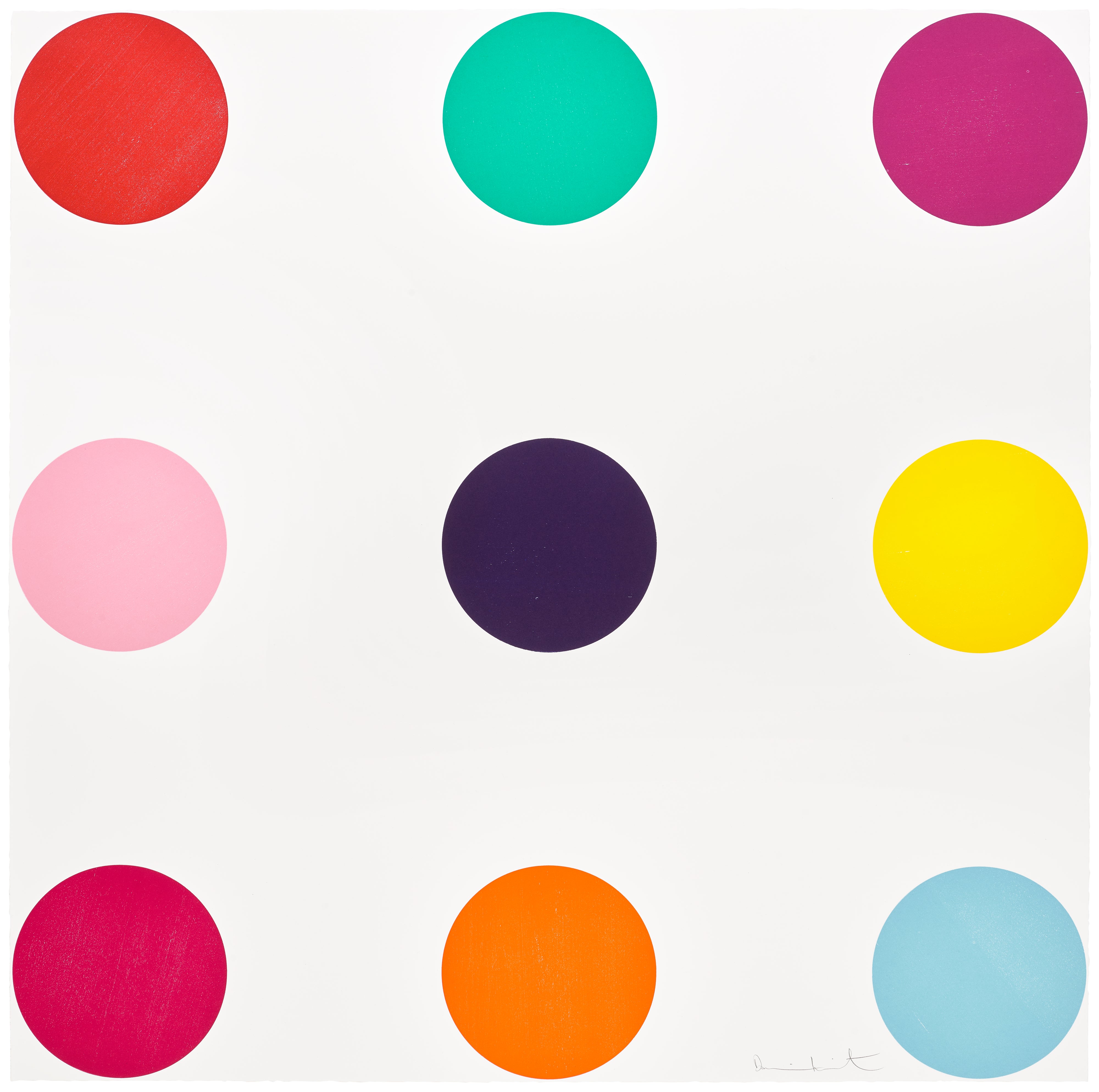 Damien Hirst - Tryptophan, from 12 Woodcut Spots