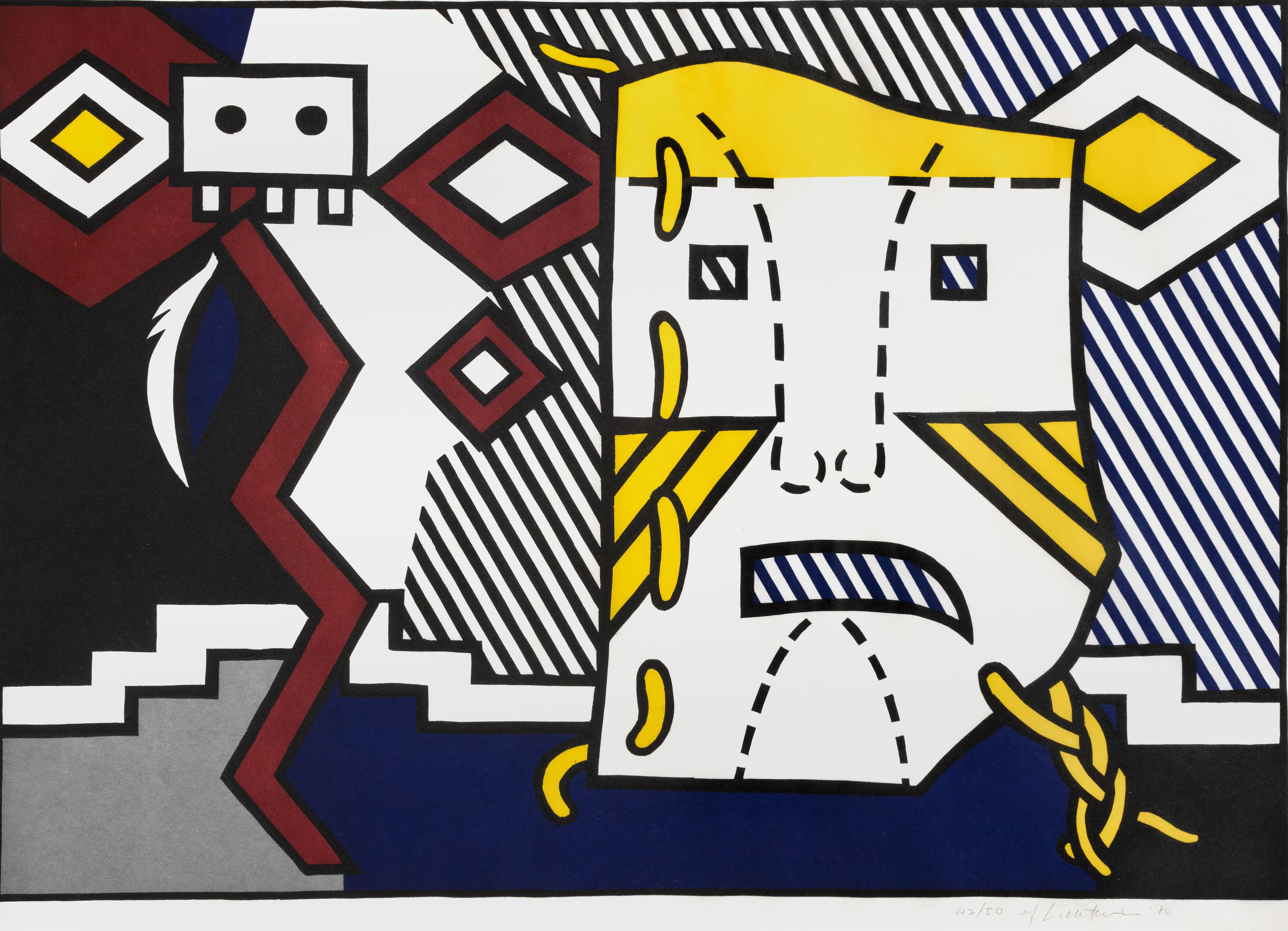 Roy Lichtenstein - American Indian Theme V, from American Indian Theme (Corlett 164)