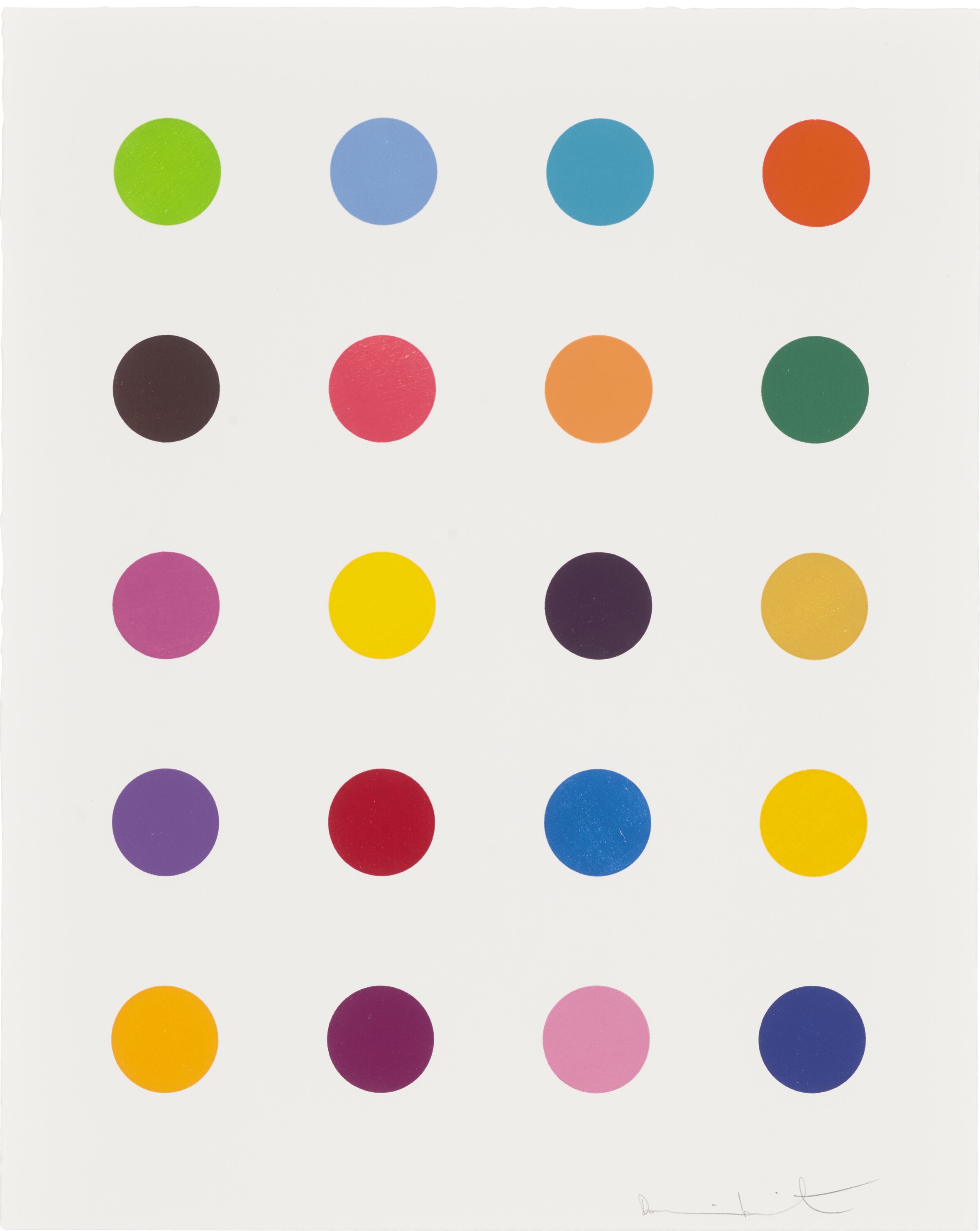 Damien Hirst - Benzyloxyurea, from 40 Woodcut Spots