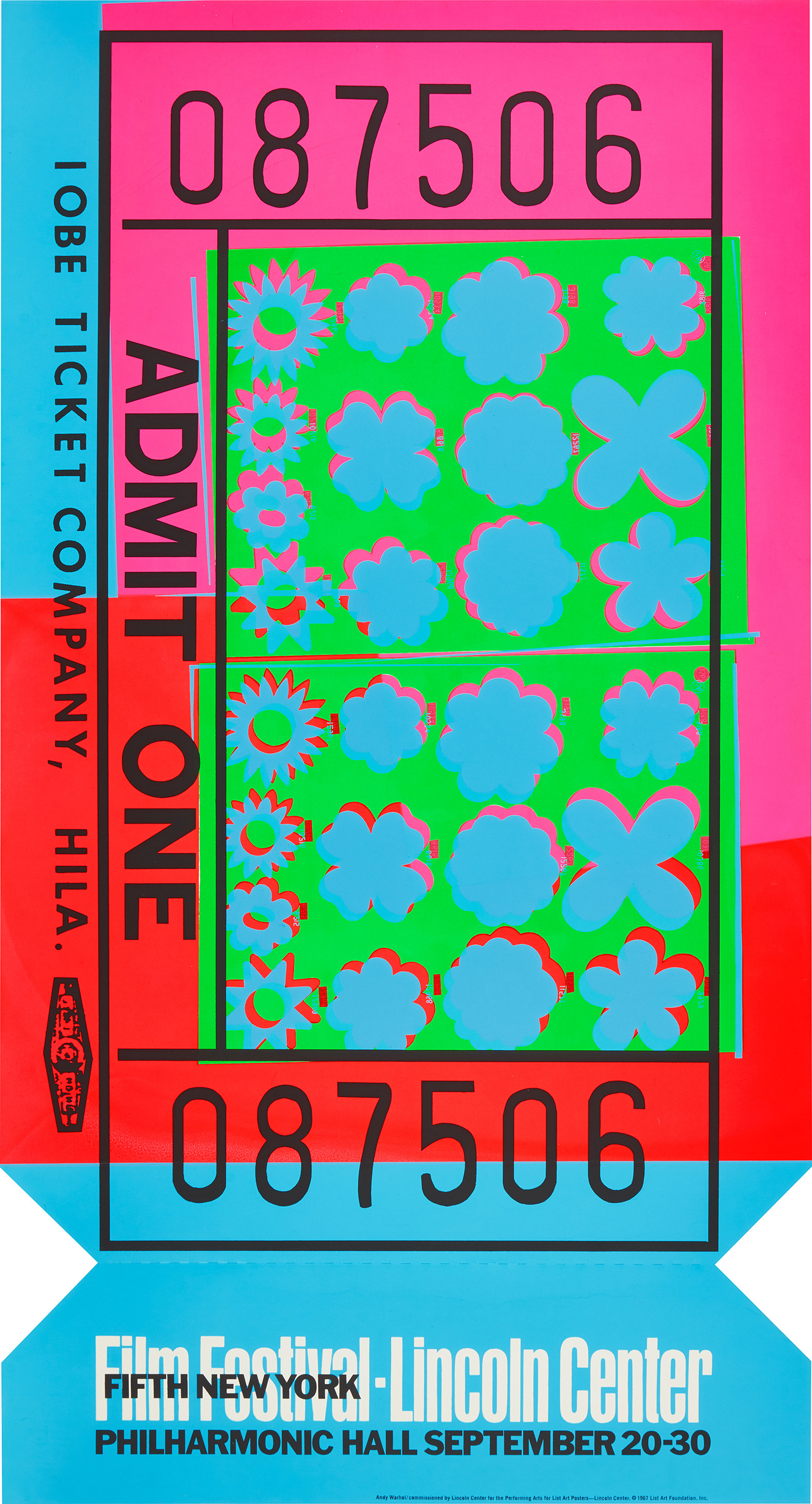 Andy Warhol - Lincoln Center Ticket (F. &, S. 19, R. p. 130)