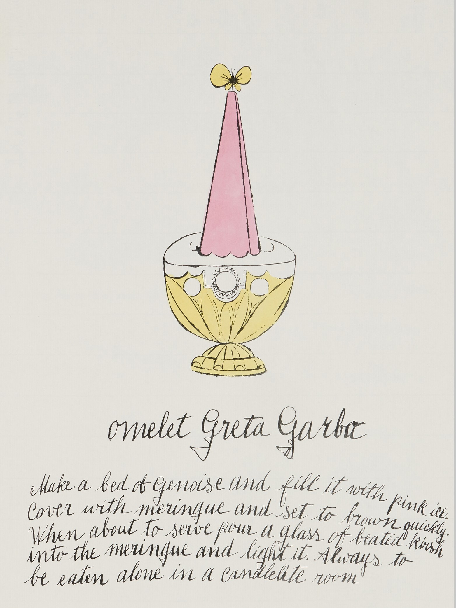 Andy Warhol - Omelet Greta Garbo (from the Wild Raspberries portfolio)