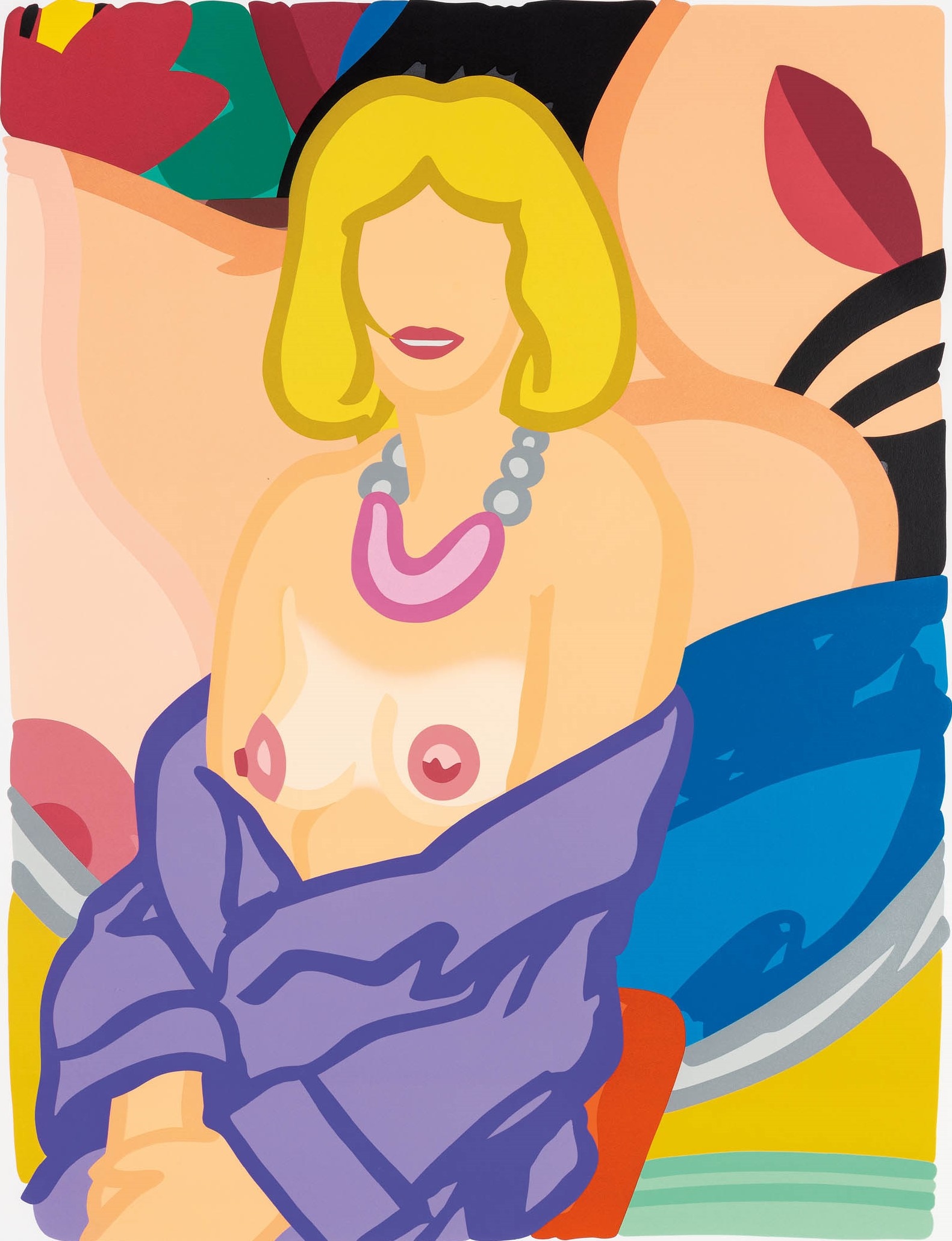 Tom Wesselmann - Claire Sitting with Robe Half Off (Vivienne)
