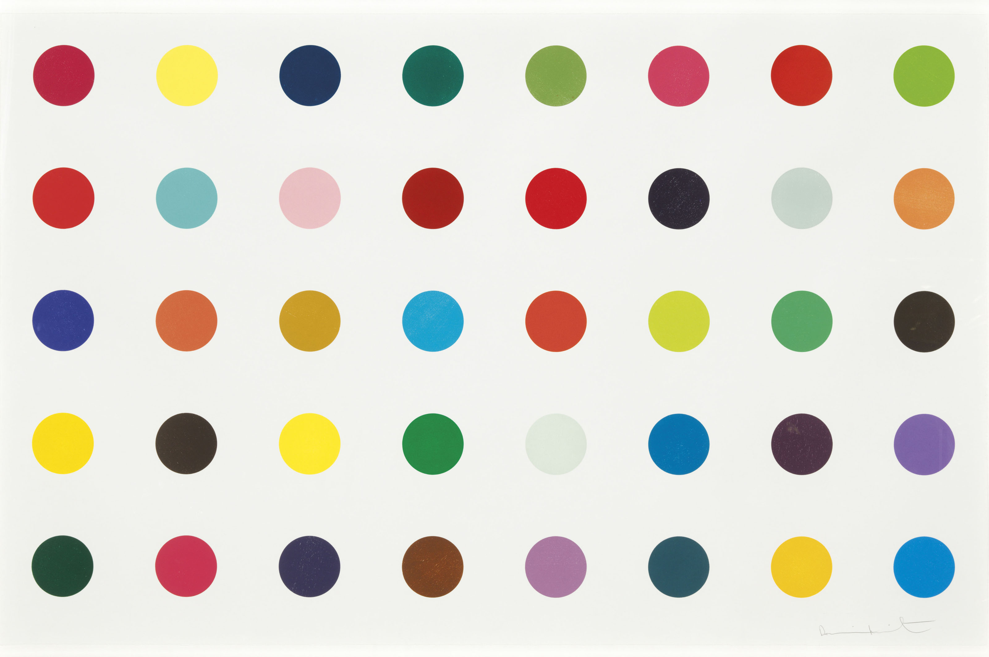 Damien Hirst - Methyl Phenylsulfoxide, from: 12 Woodcut Spots