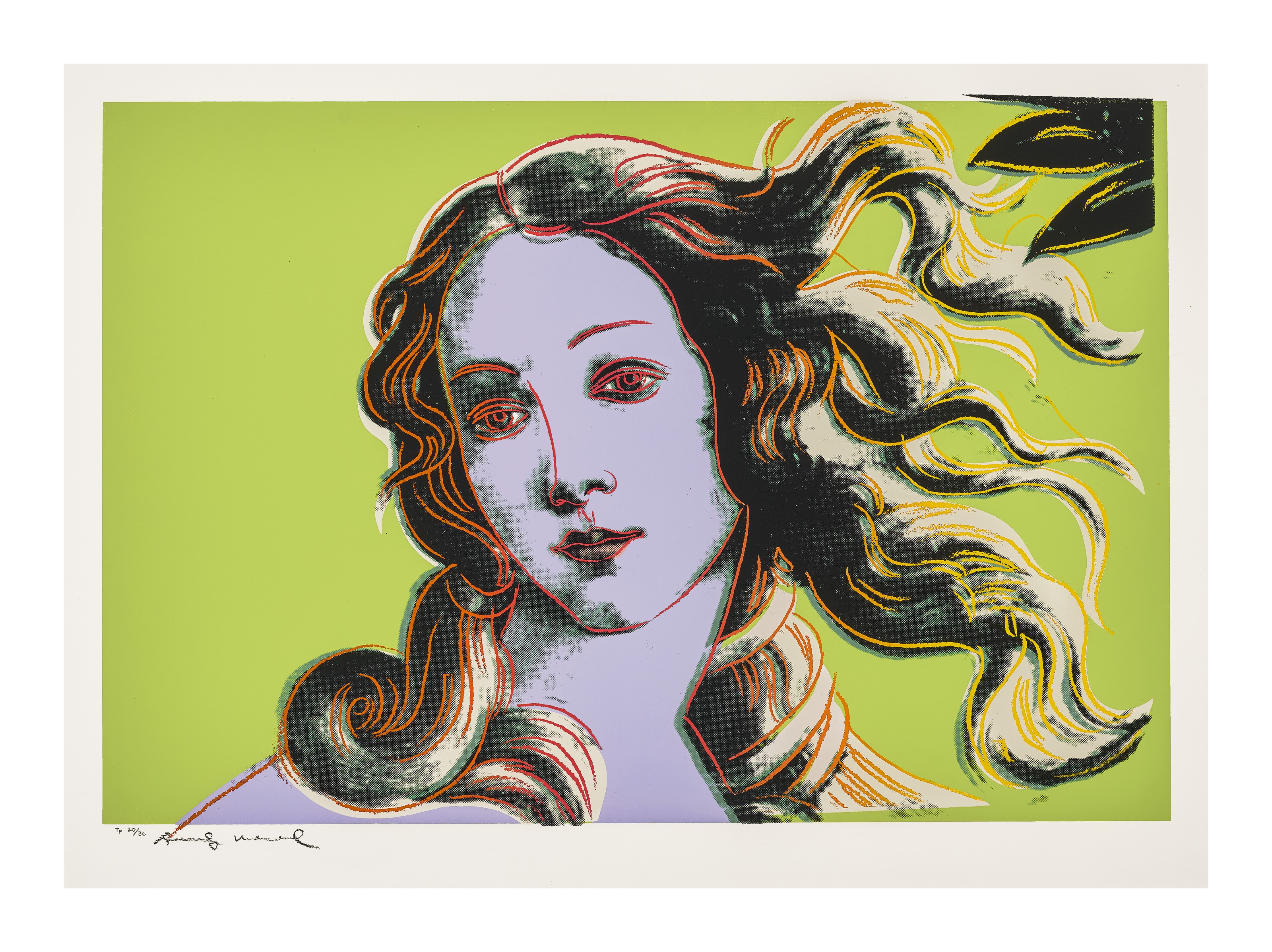 Andy Warhol - Details of Renaissance Paintings (Sandro Botticelli, Birth of Venus, 1482) : one print