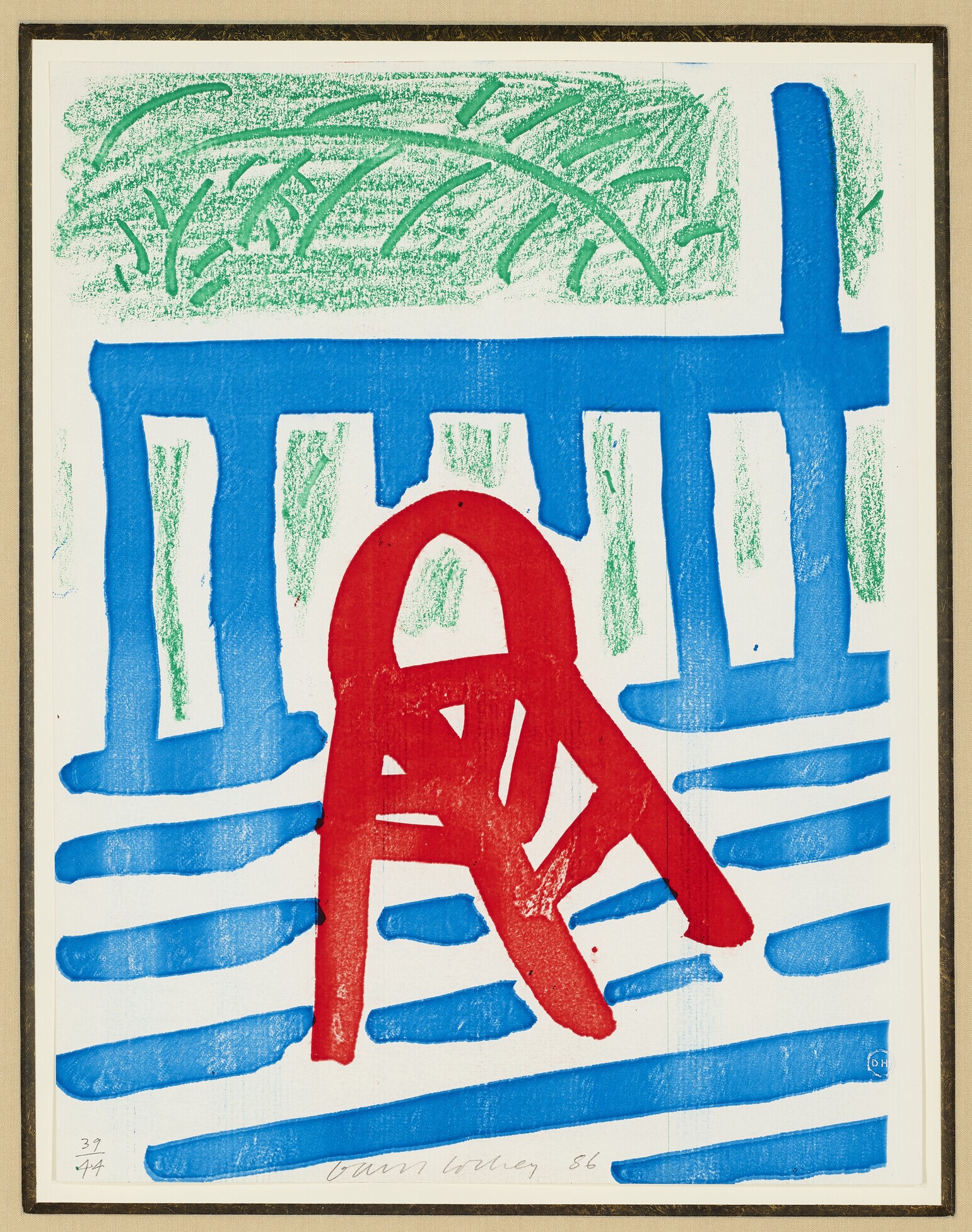 David Hockney - The Red Chair, April 1986