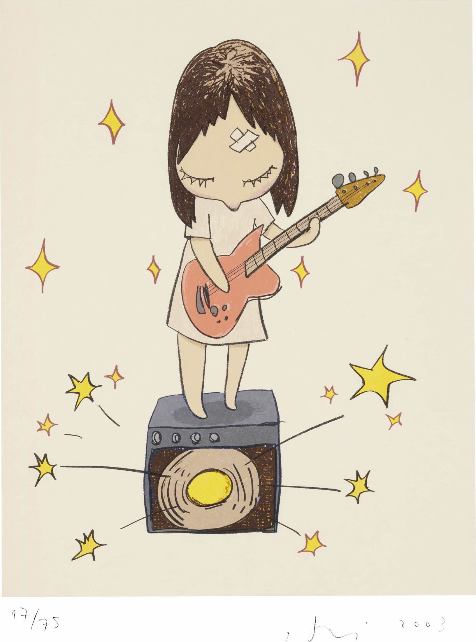 Yoshitomo Nara - Guitar Girl