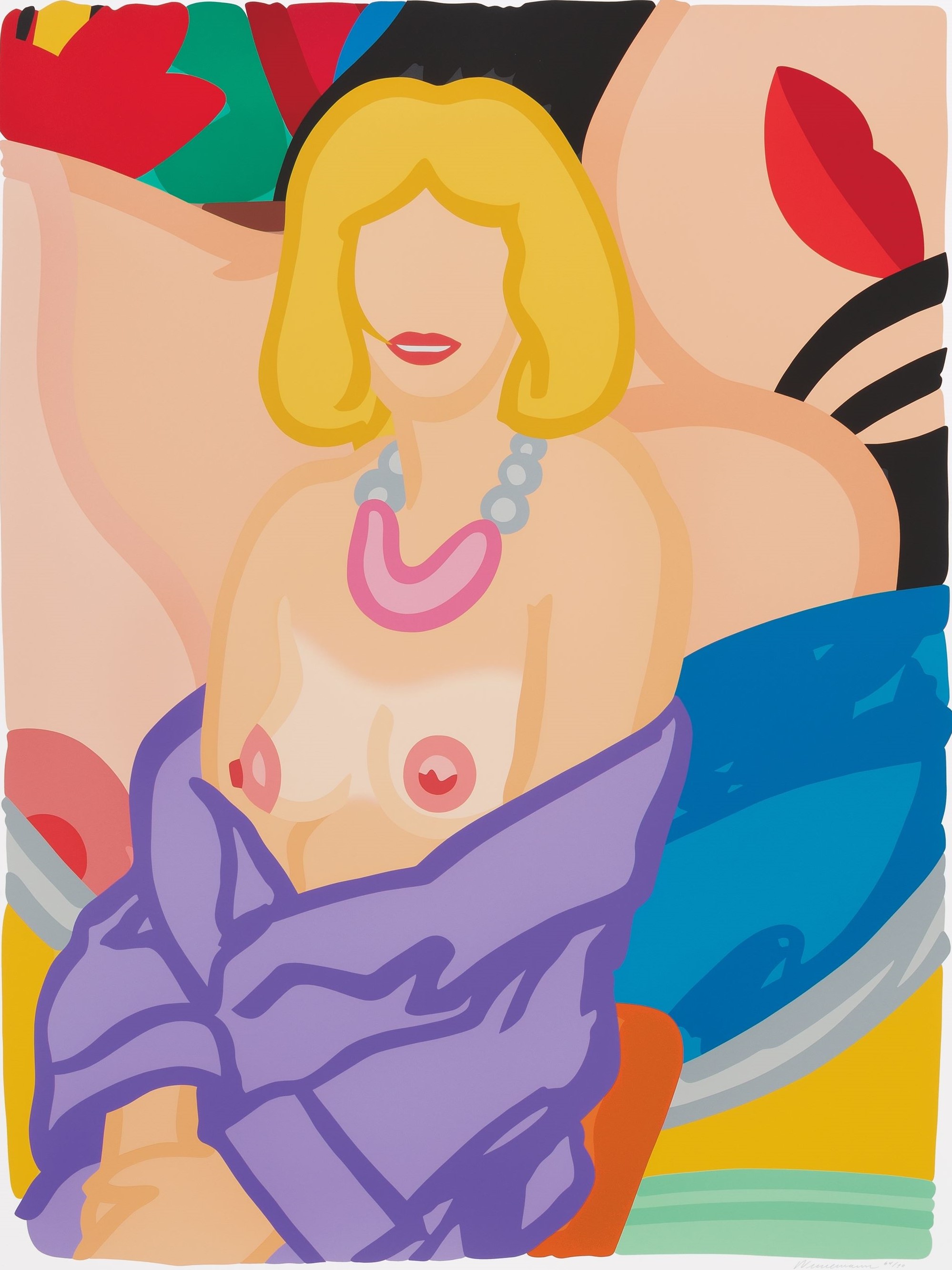 Tom Wesselmann - Claire Sitting with Robe Half Off (Vivienne)