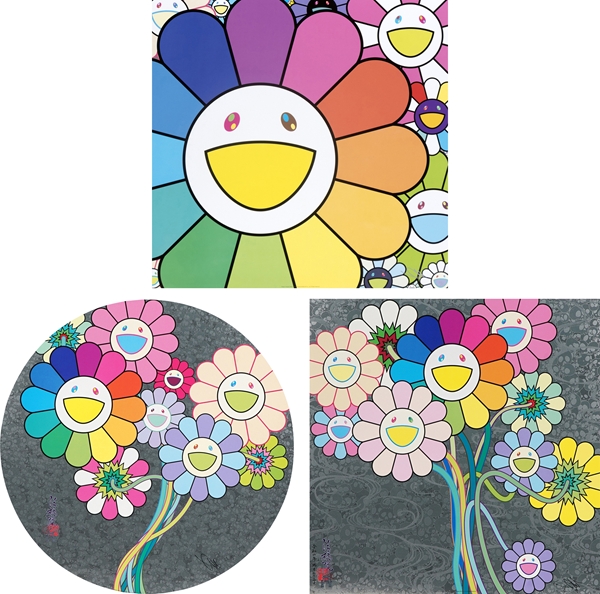 Takashi Murakami - [set of 3]Poppin’ Flowers/ Re: Flowers for Algernon/ Kōrin and Warhol